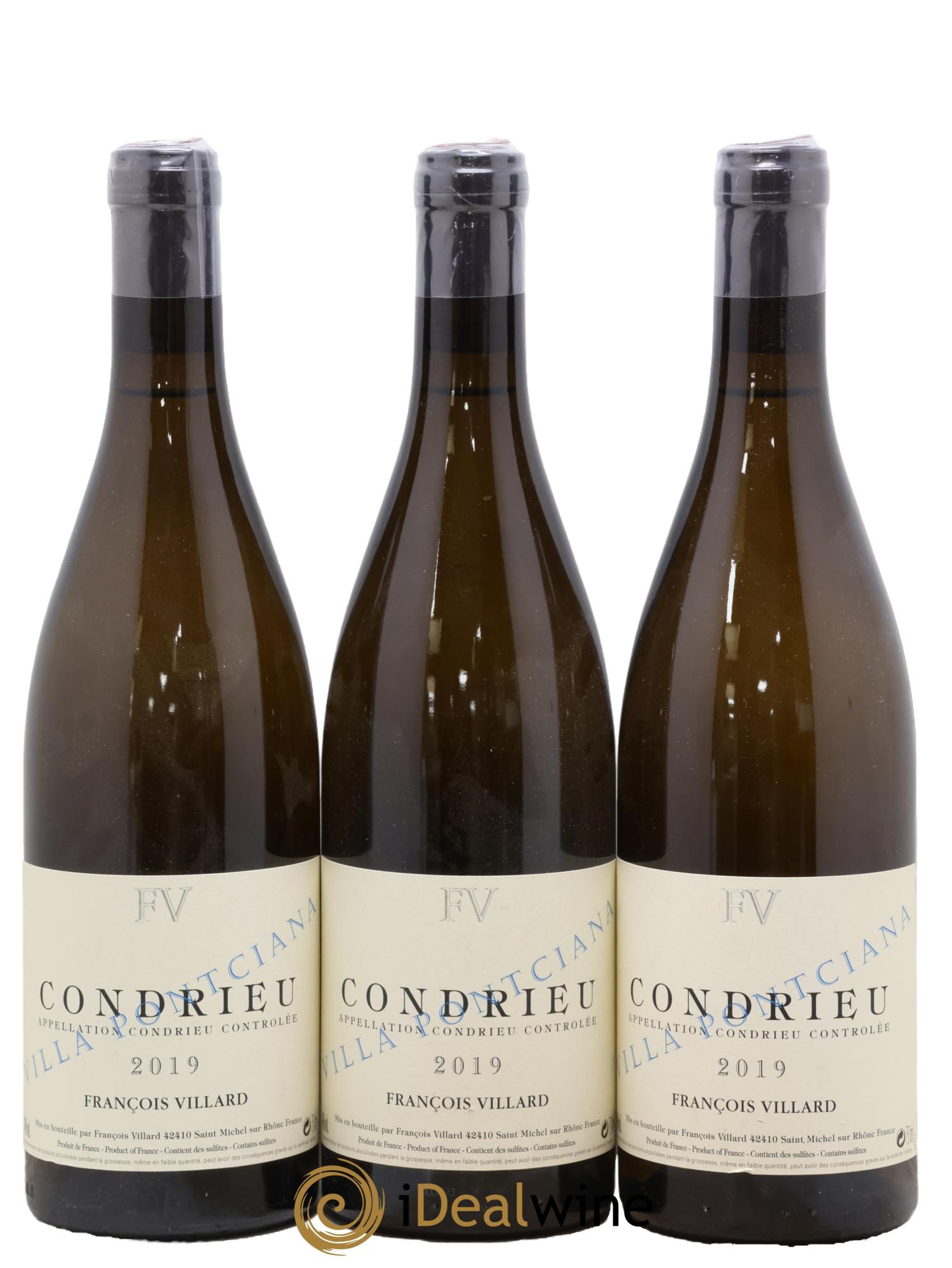 Condrieu Villa Pontciana François Villard 2019 - Lot de 3 bouteilles - 0