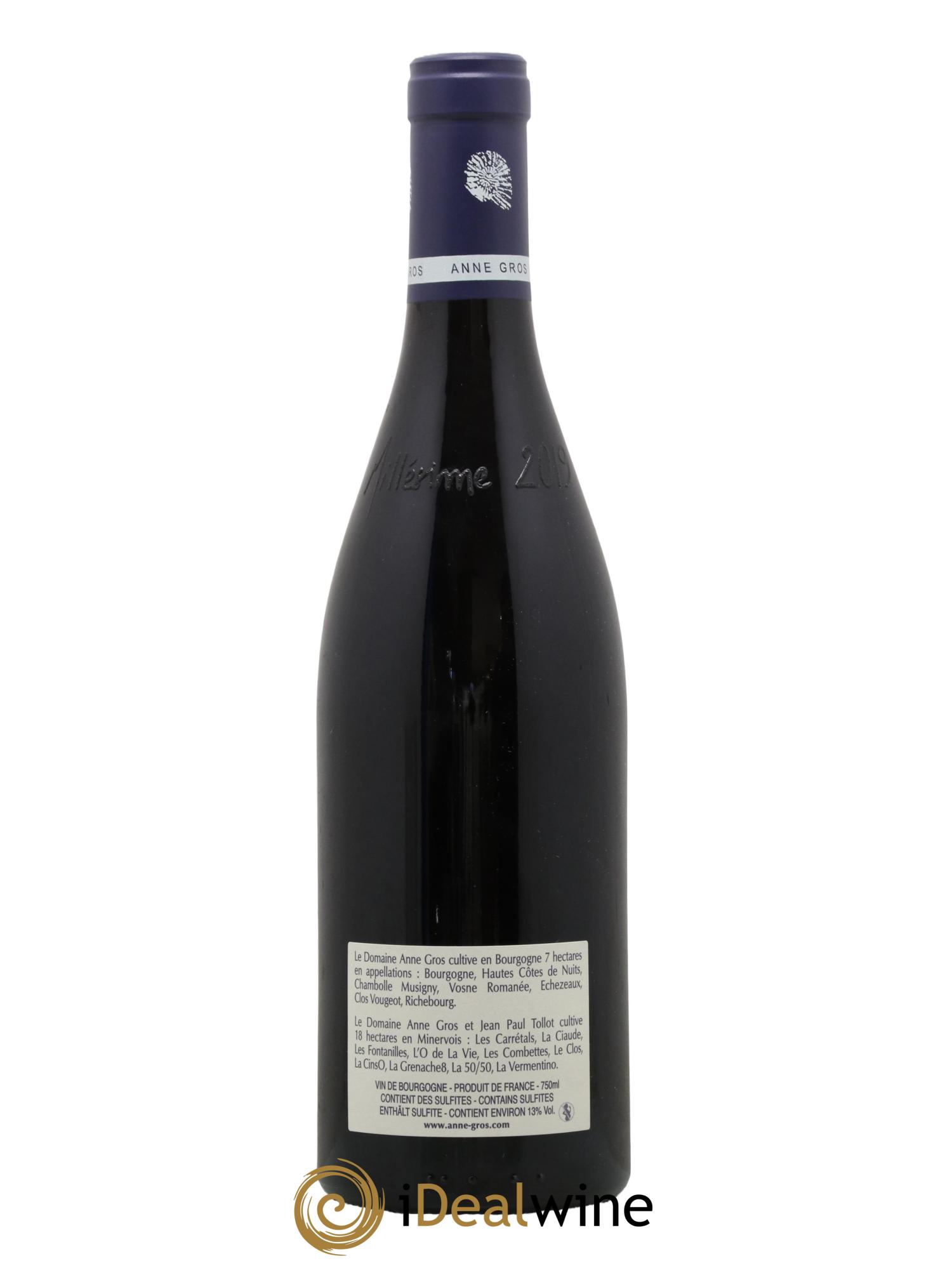 Clos de Vougeot Grand Cru Le Grand Maupertui Anne Gros 2019 - Lot de 1 bouteille - 1