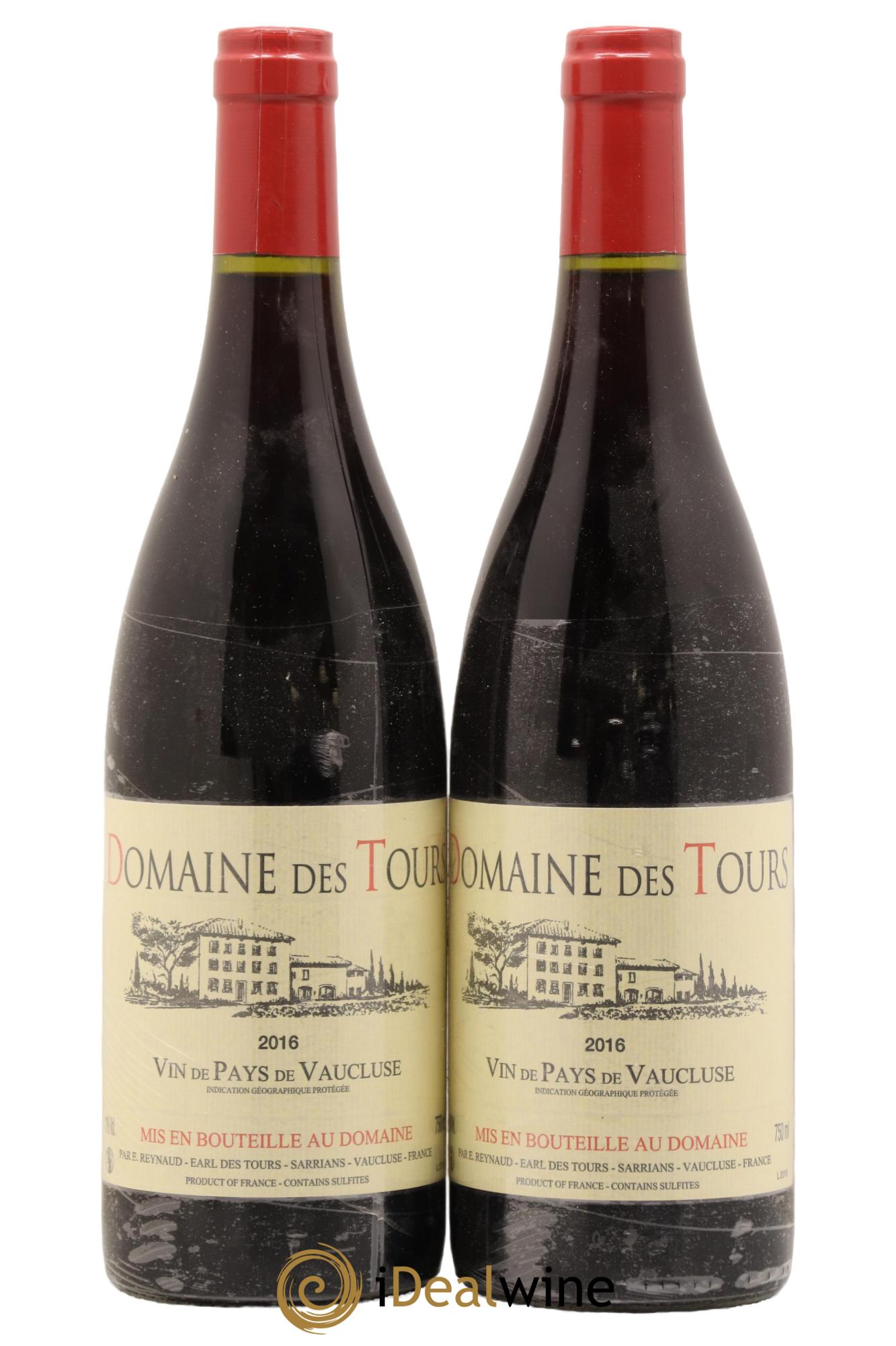 Vaucluse (Vin de Pays de Vaucluse) Domaine des Tours Emmanuel Reynaud 2016 - Lot de 2 bouteilles - 0