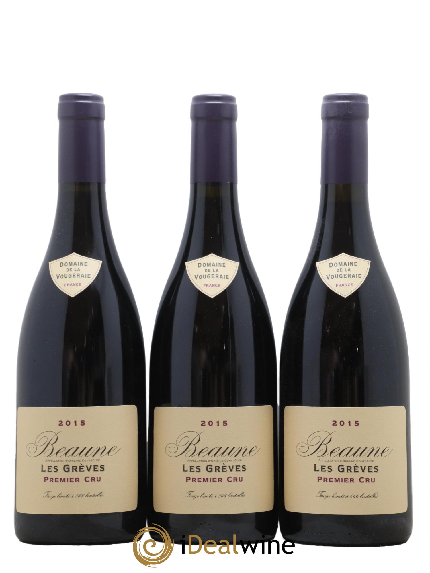 Beaune 1er Cru Les Grèves La Vougeraie  2015 - Posten von 3 Flaschen - 0