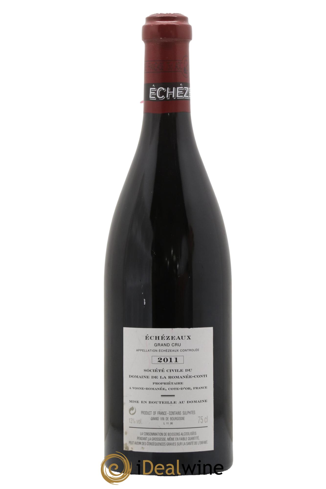 Echezeaux Grand Cru Domaine de la Romanée-Conti 2011 - Lot de 1 bouteille - 1