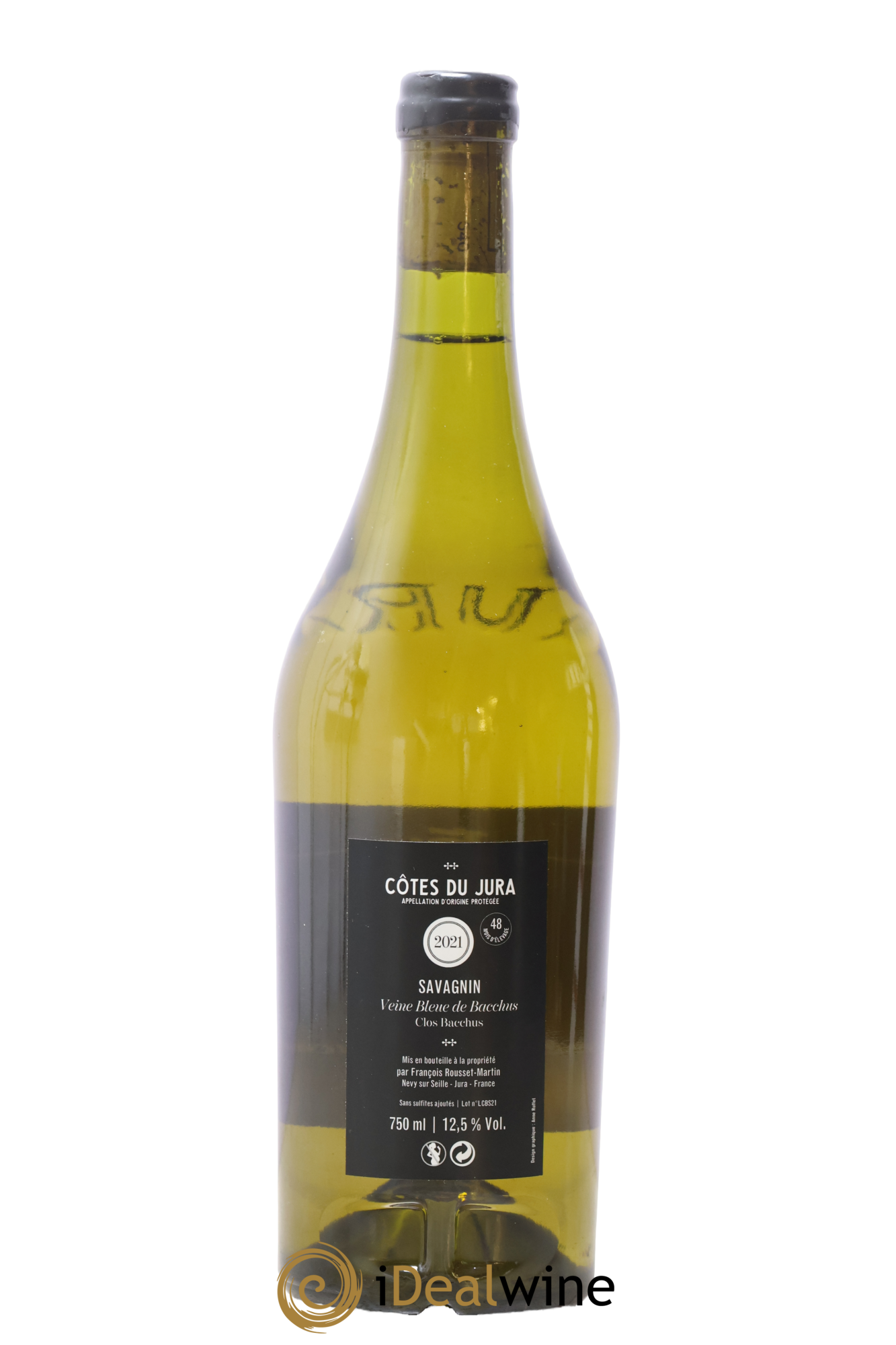 Côtes du Jura La Veine Bleue de Bacchus 48 mois d'Elevage François Rousset Martin 2022 - Lot de 1 bouteille - 1
