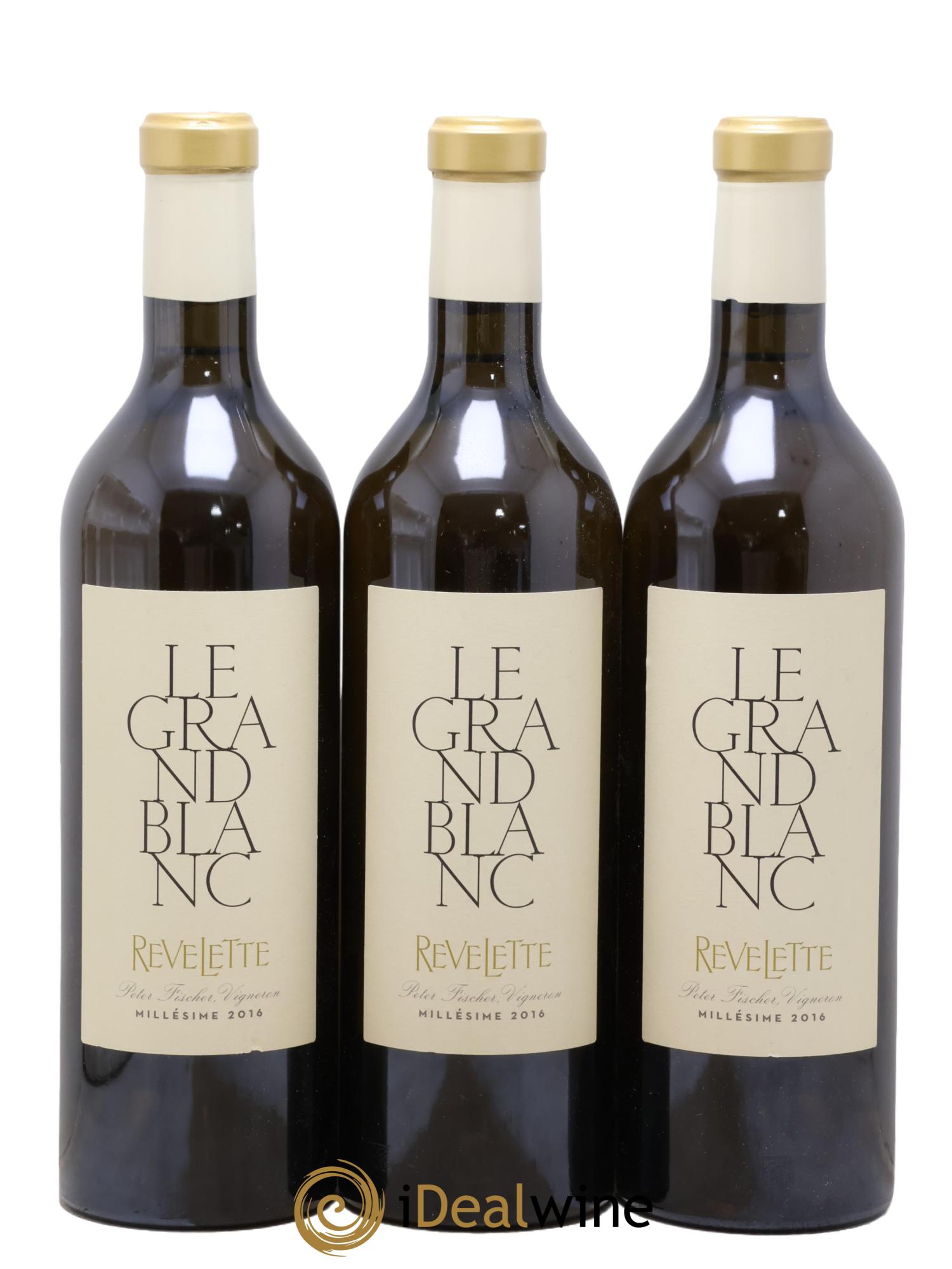 Méditerranée Château Revelette Le Grand Blanc Sandra & Peter Fischer 2016 - Lot de 3 bouteilles - 0