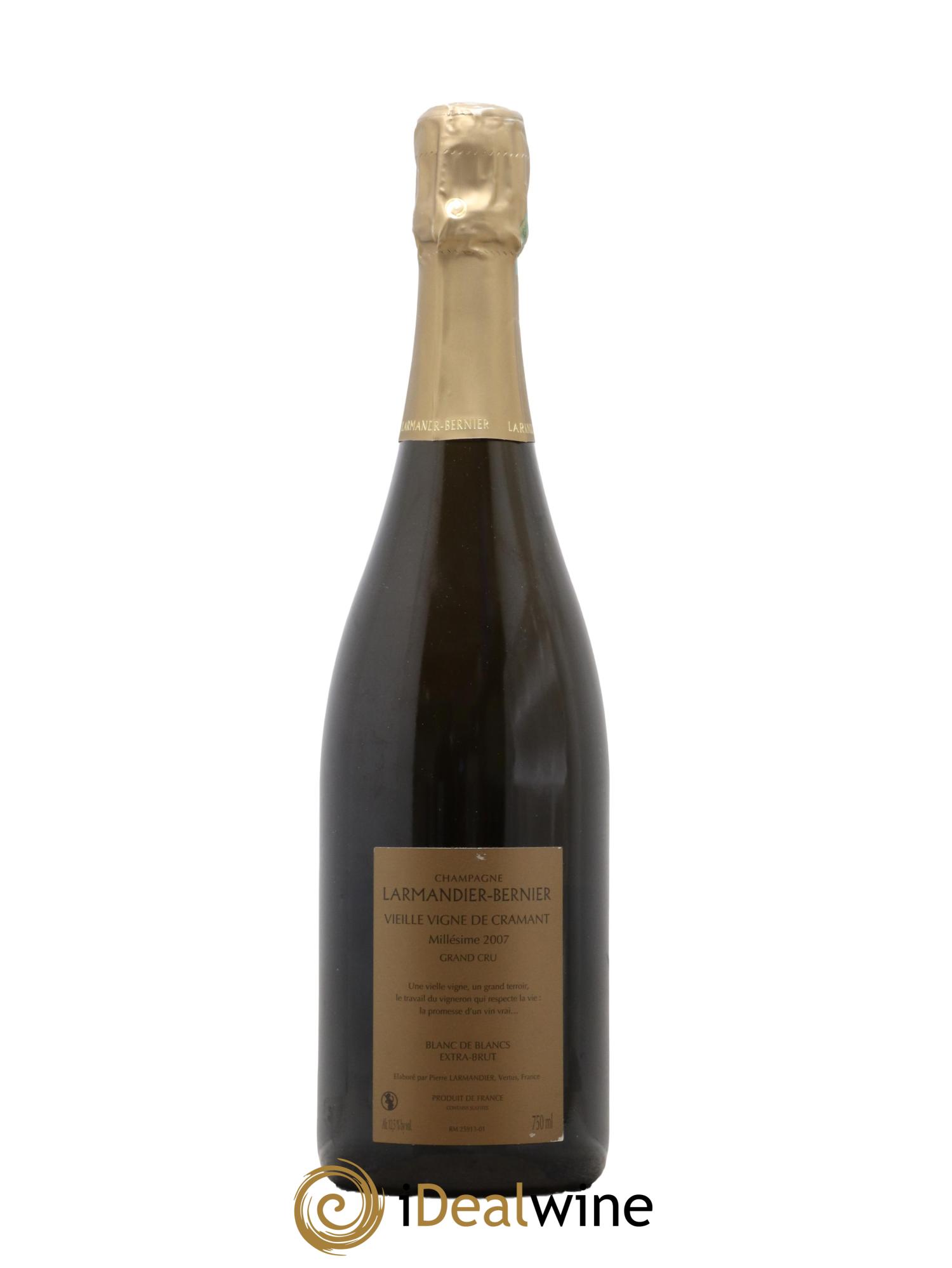 Vieille Vigne de Cramant Grand Cru Extra-Brut Larmandier-Bernier 2007 - Lot de 1 bouteille - 1