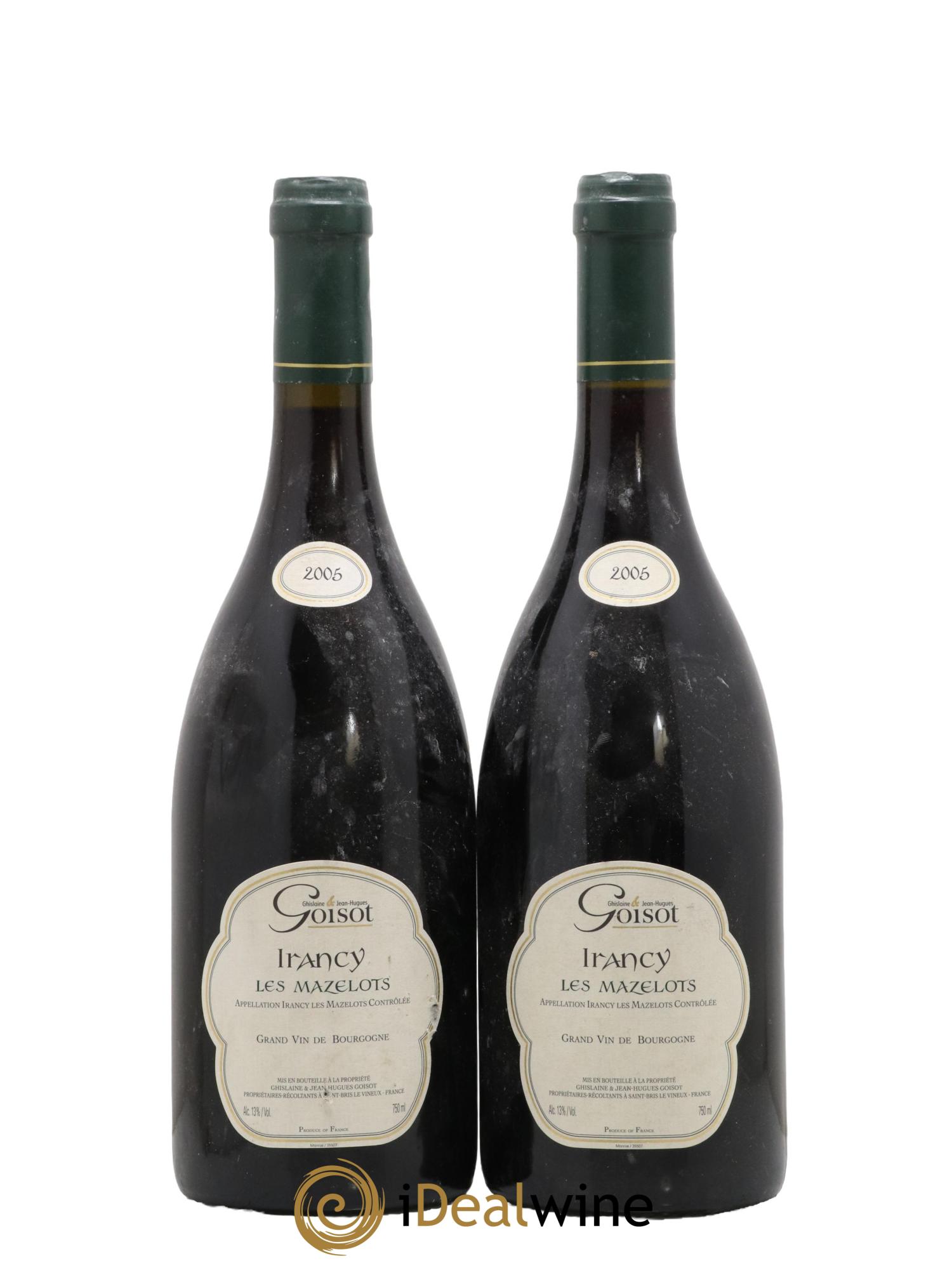 Irancy Les Mazelots Goisot 2005 - Lotto di 2 bottiglie - 0