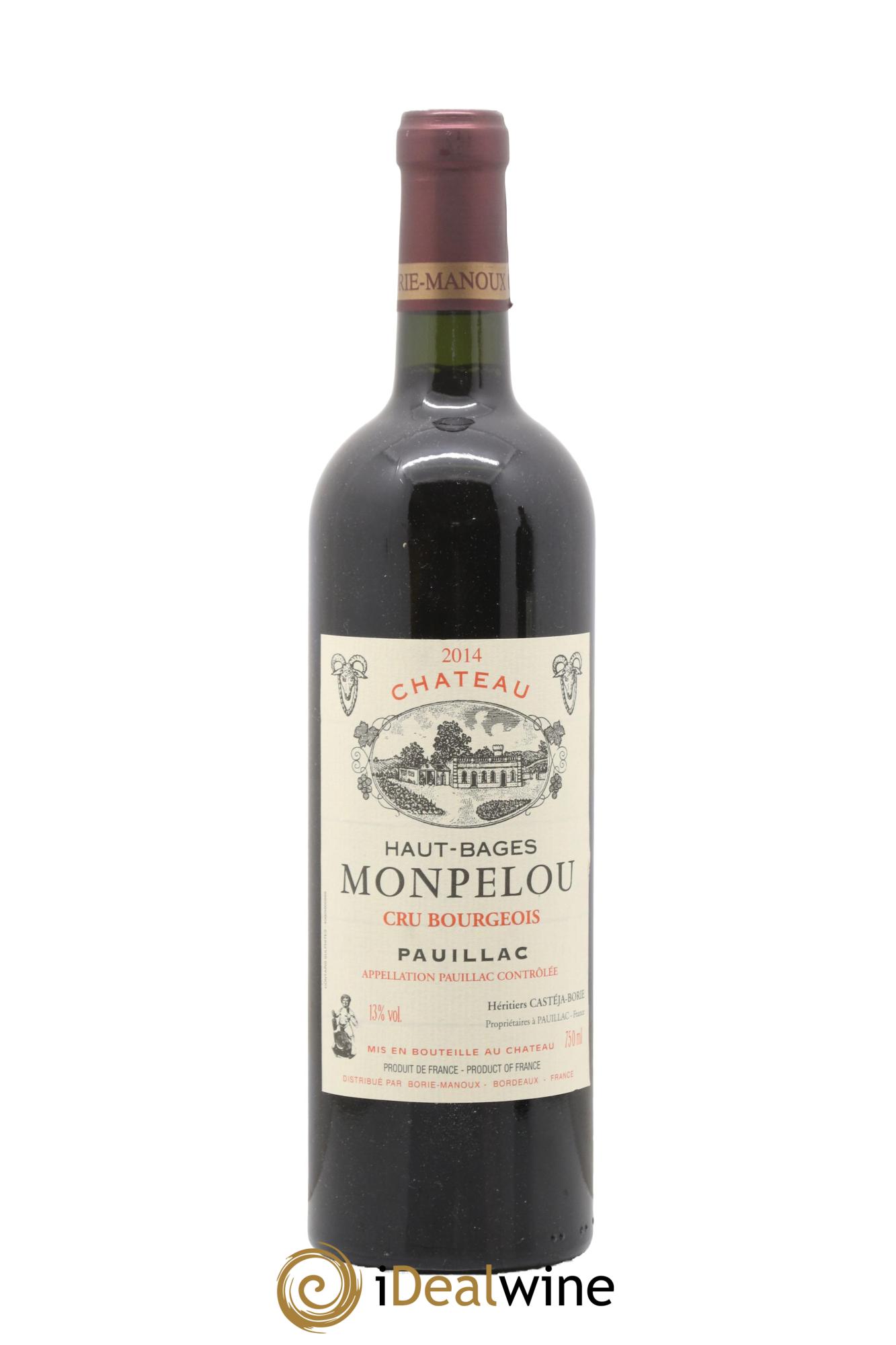 Château Haut Bages Monpelou Cru Bourgeois 2014 - Lot of 1 bottle - 0