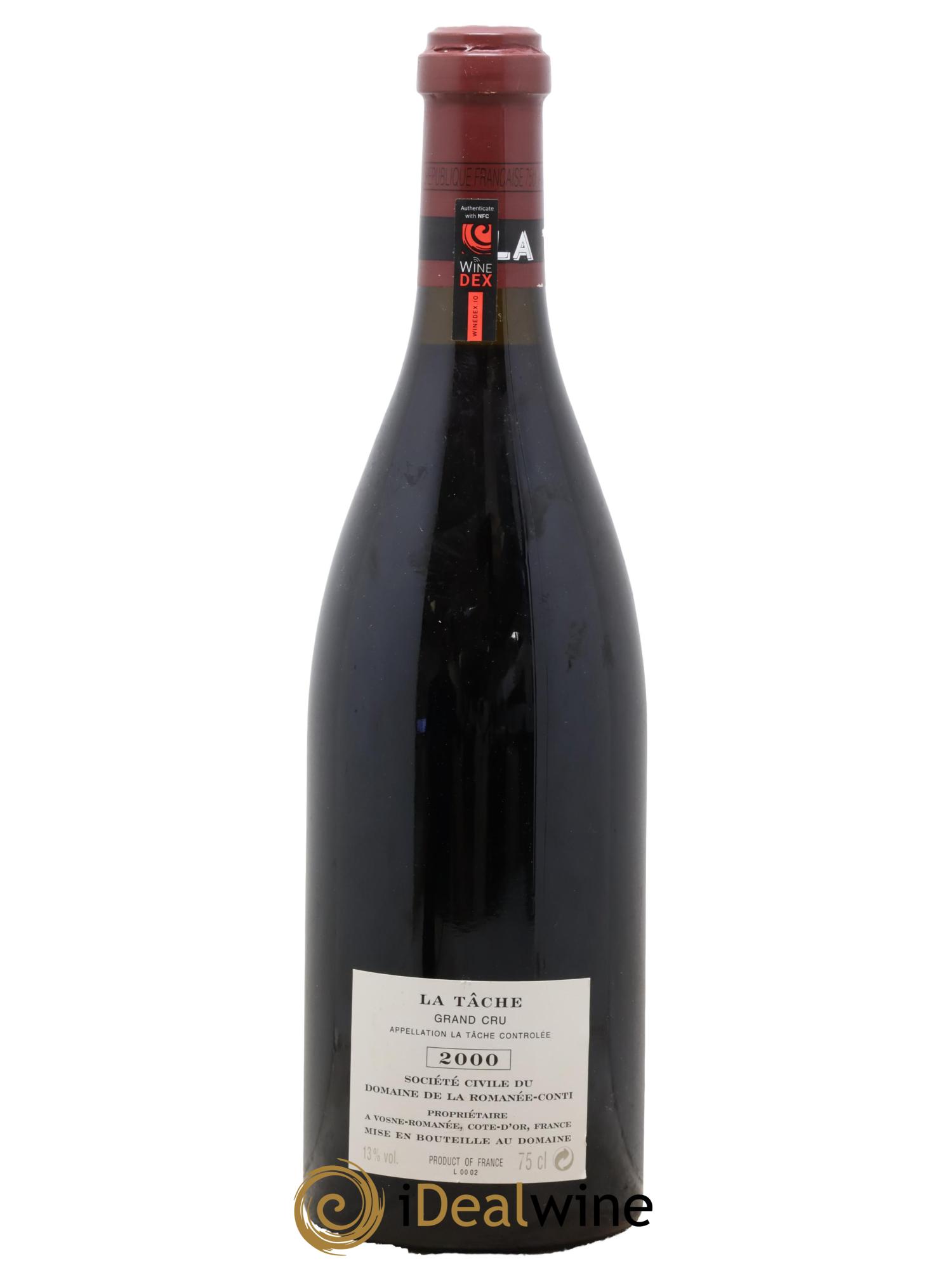 La Tâche Grand Cru Domaine de la Romanée-Conti 2000 - Lot of 1 bottle - 1