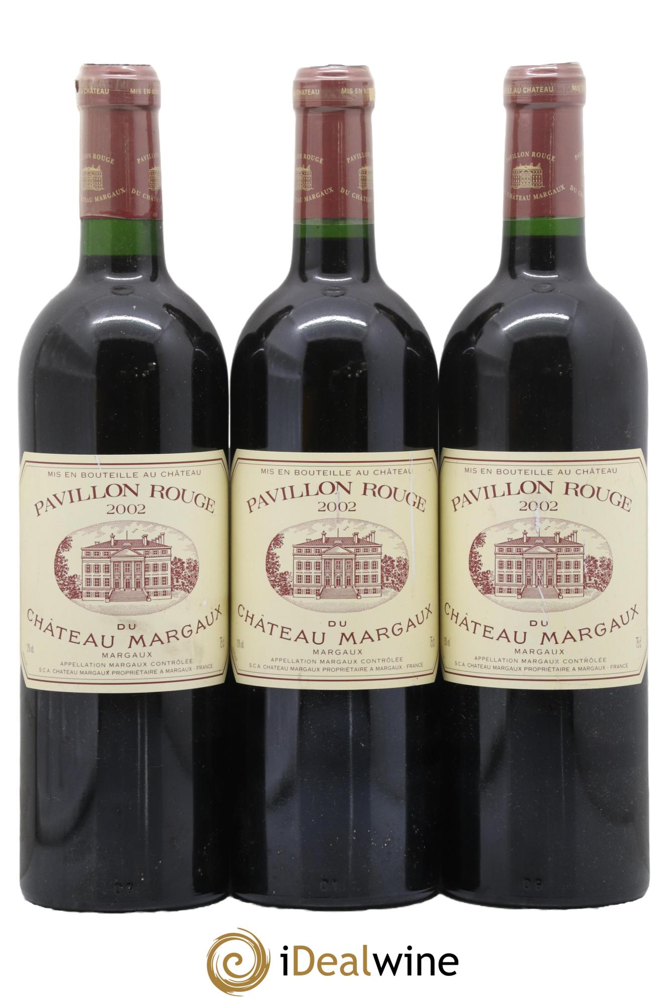 Pavillon Rouge du Château Margaux Second Vin 2002 - Lot of 3 bottles - 0