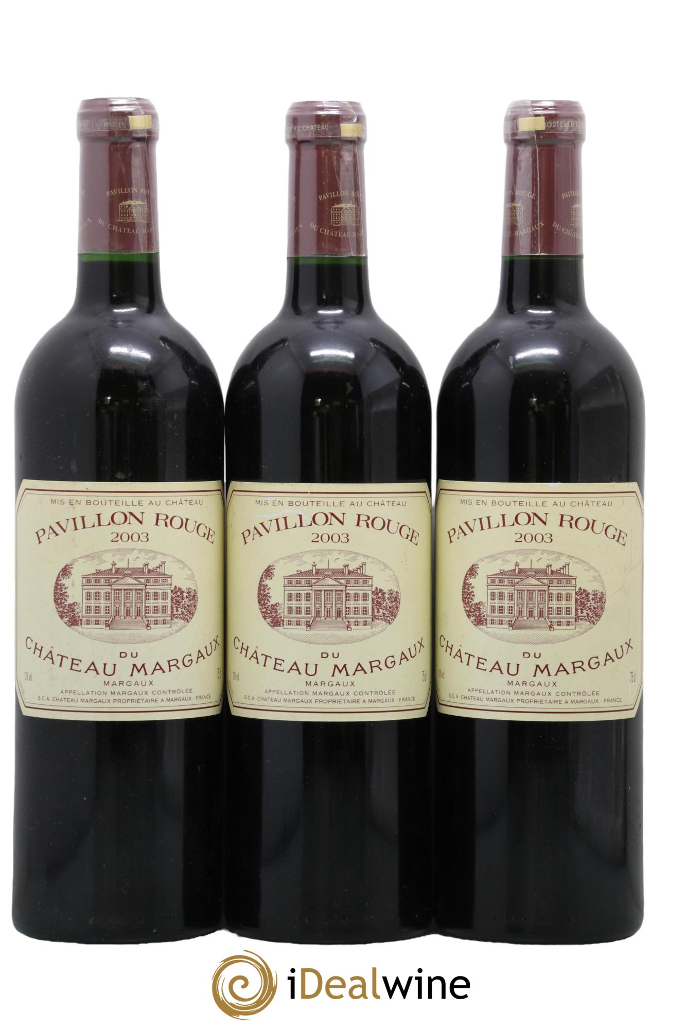 Pavillon Rouge du Château Margaux Second Vin 2003 - Lot of 3 bottles - 0