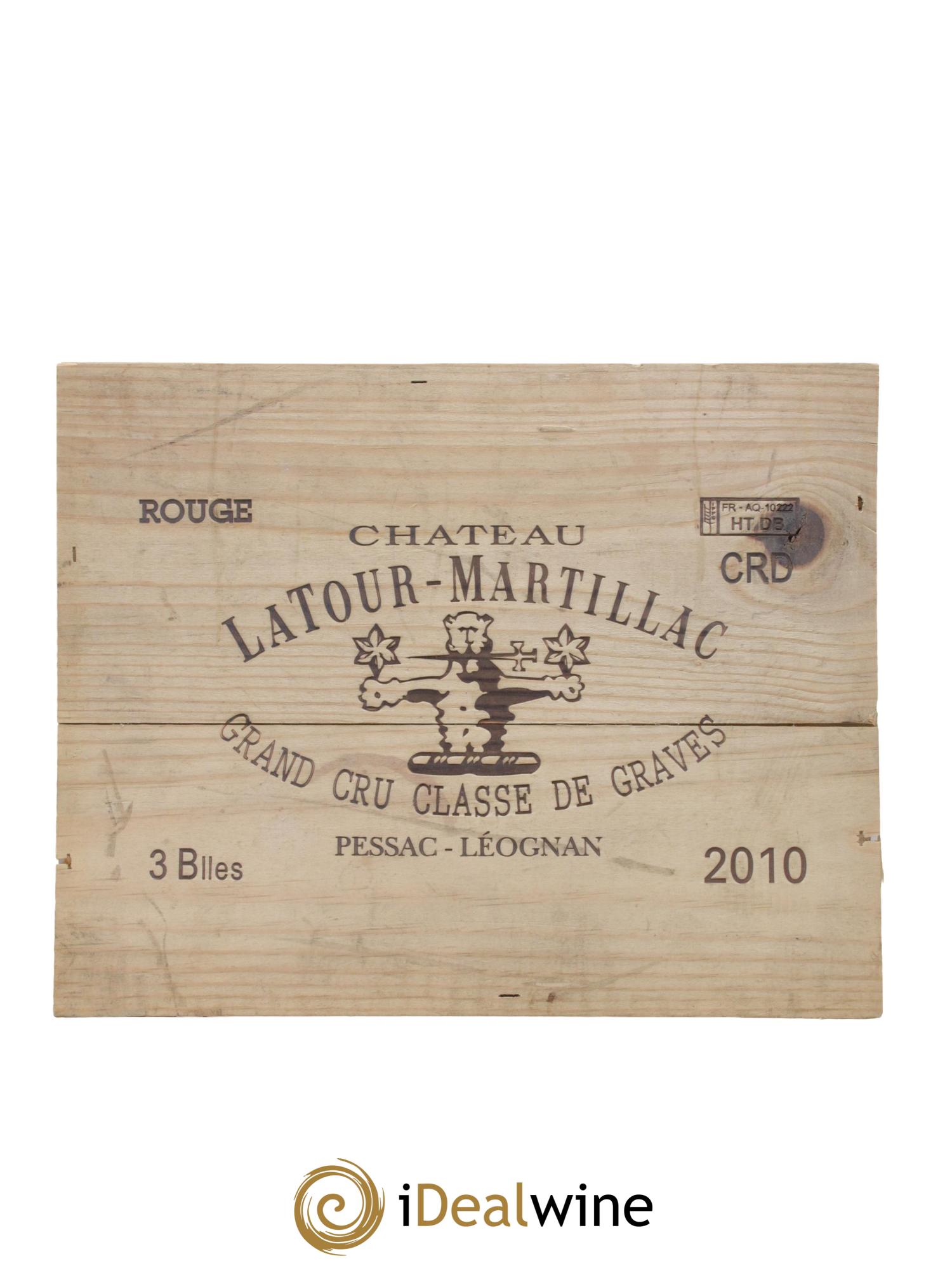 Château Latour-Martillac Cru Classé de Graves 2010 - Lot of 3 bottles - 1