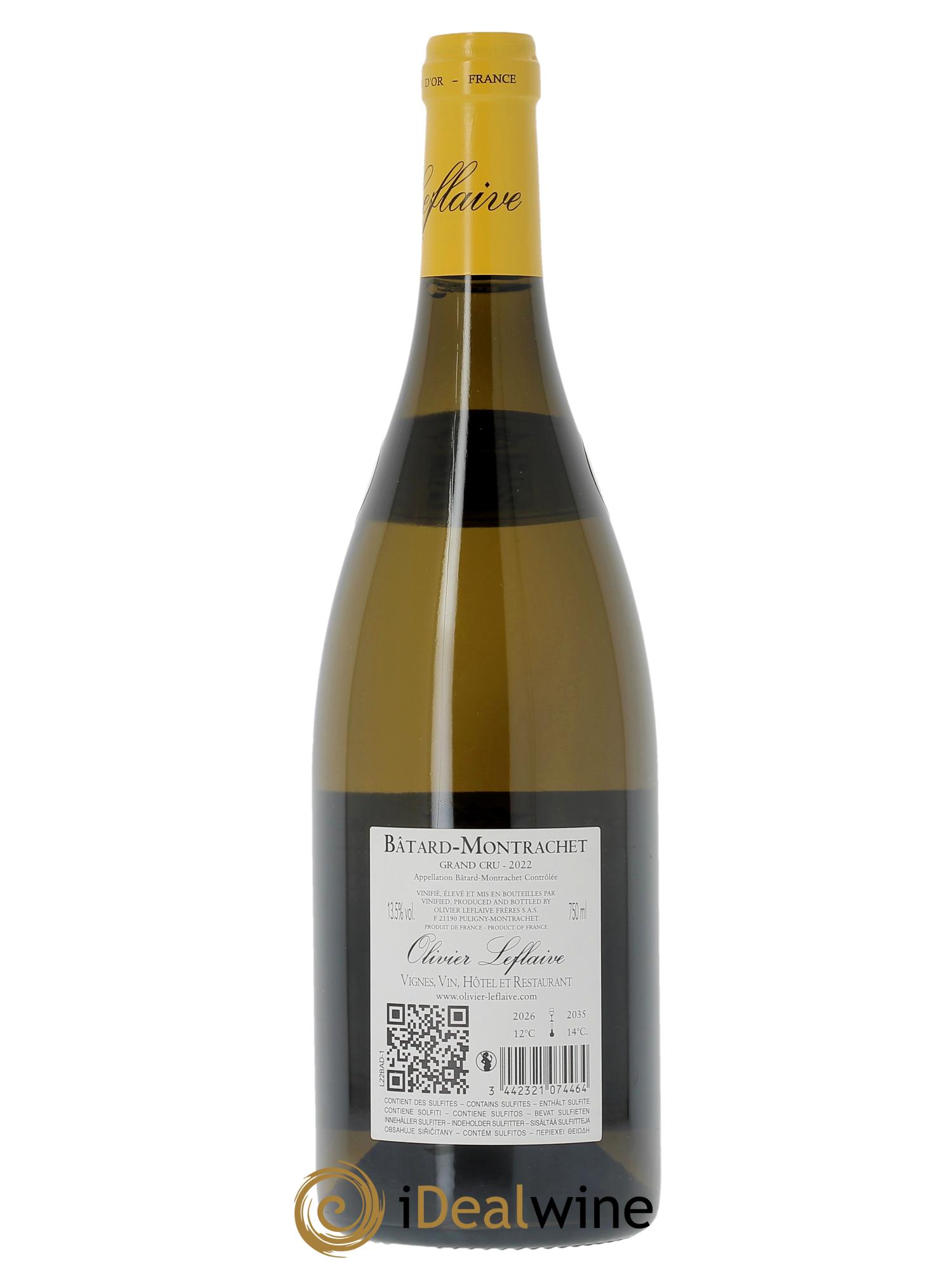 Bâtard-Montrachet Grand Cru Olivier Leflaive  2022 - Lot de 1 bouteille - 1