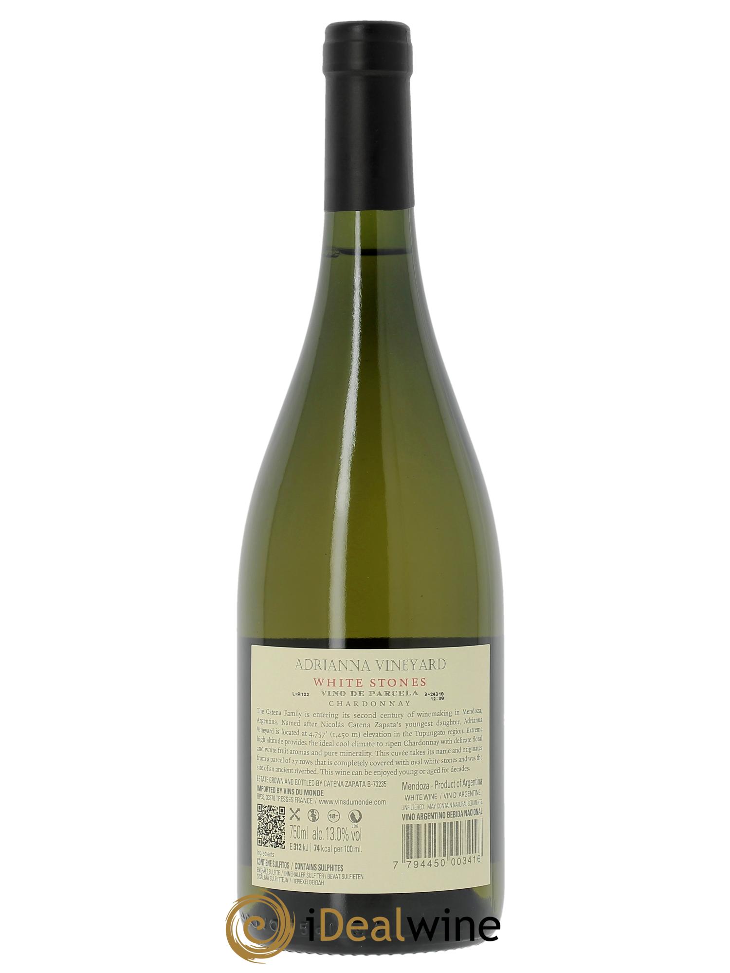 Mendoza Adrianna Vineyard White Stones Catena Zapata  2022 - Lot de 1 bouteille - 1