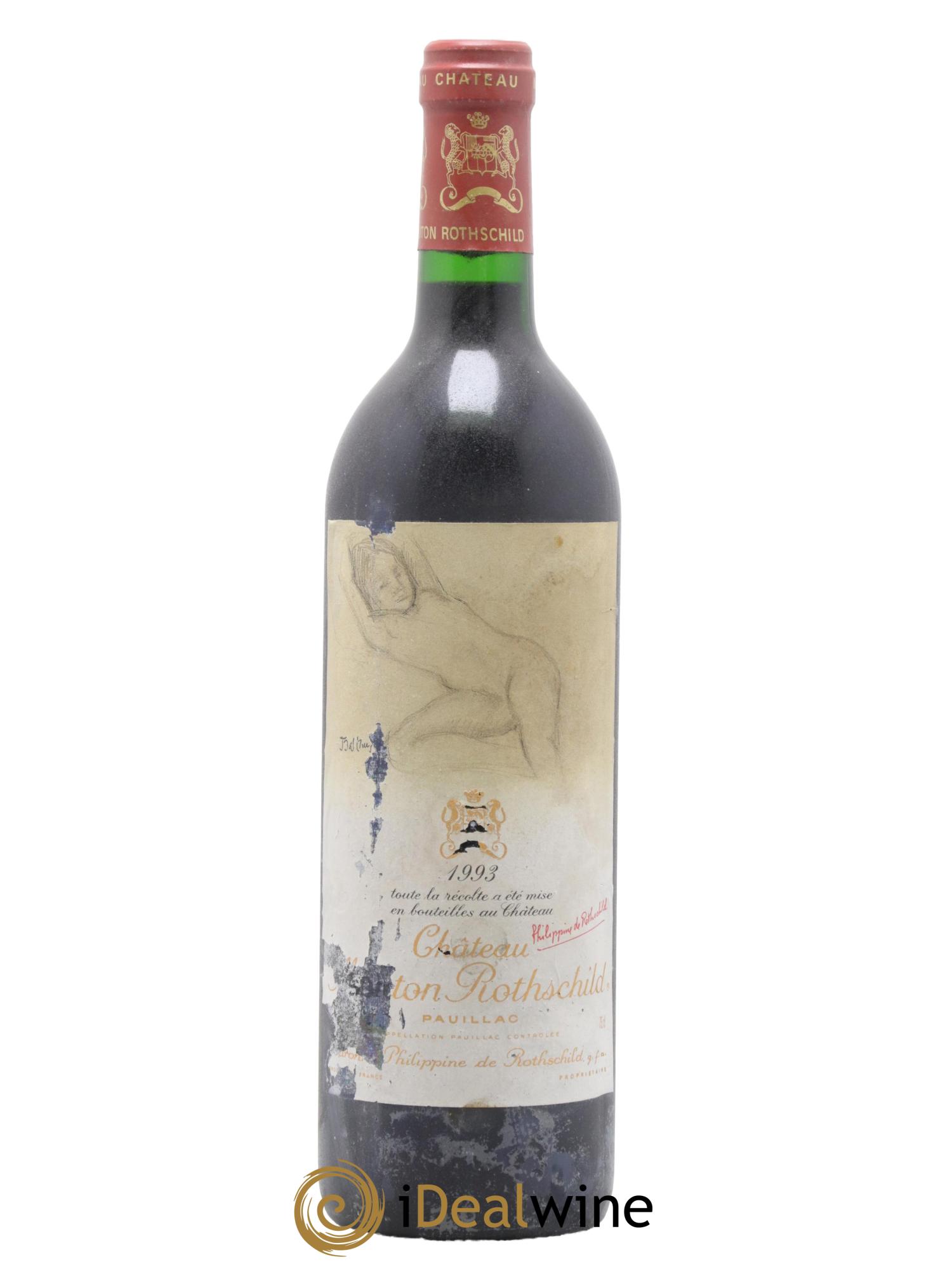 Château Mouton Rothschild 1er Grand Cru Classé 1993 - Lot de 1 bouteille - 0