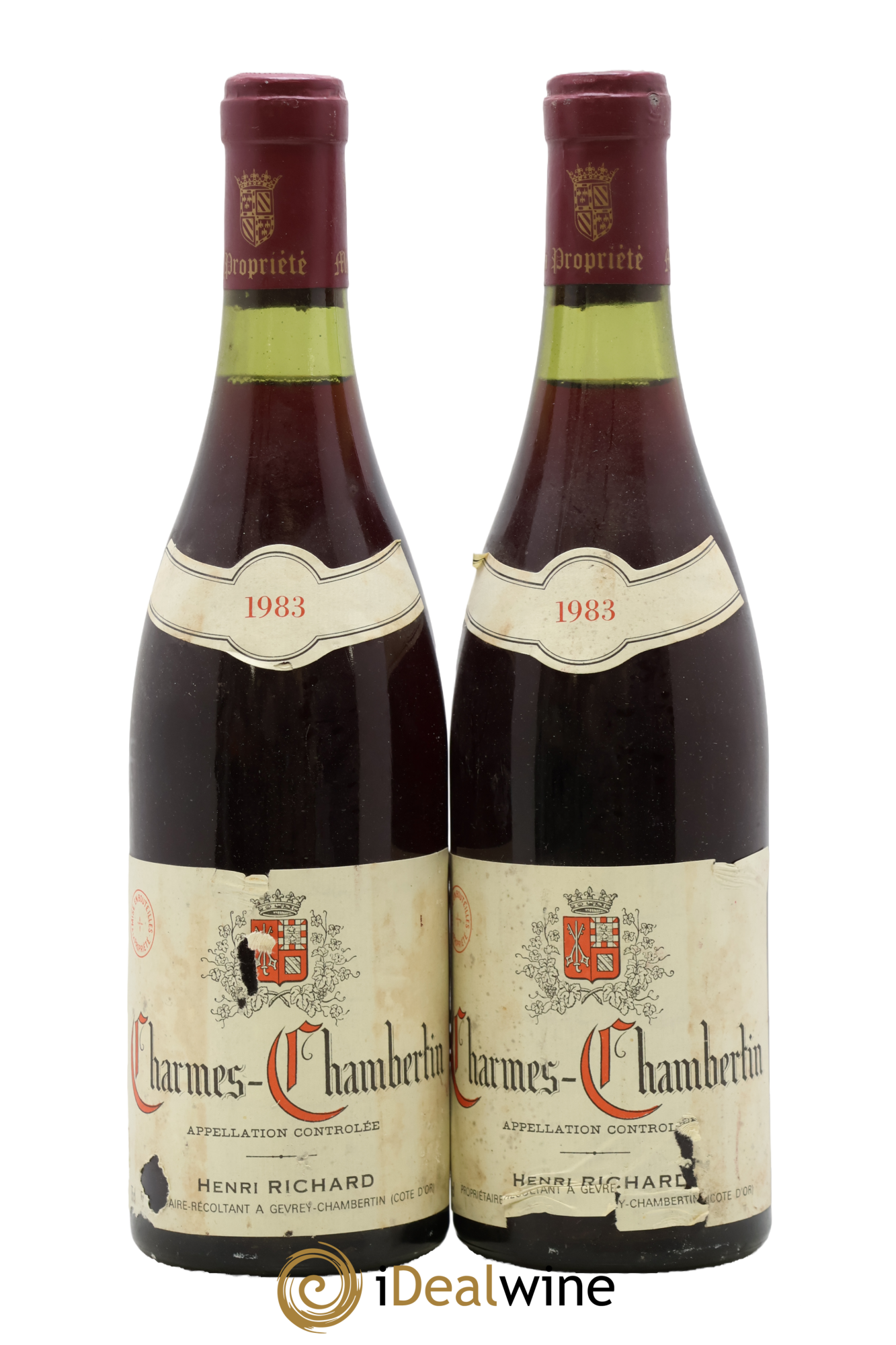 Charmes-Chambertin Grand Cru Henri Richard 1983 - Lot de 2 bouteilles - 0