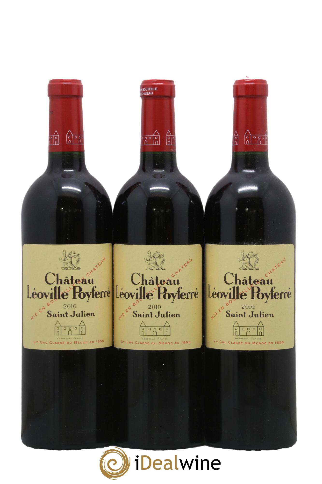 Château Léoville Poyferré 2ème Grand Cru Classé 2010 - Lot de 3 bouteilles - 0