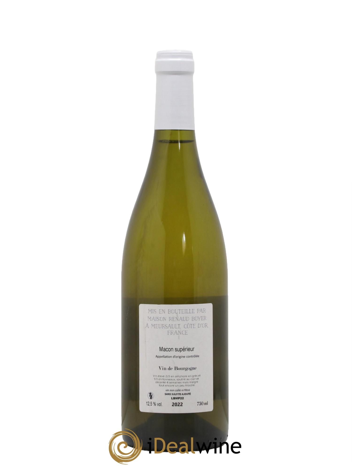 Mâcon Supérieur Préty... sur un nuage Renaud Boyer 2022 - Lot de 1 bouteille - 1