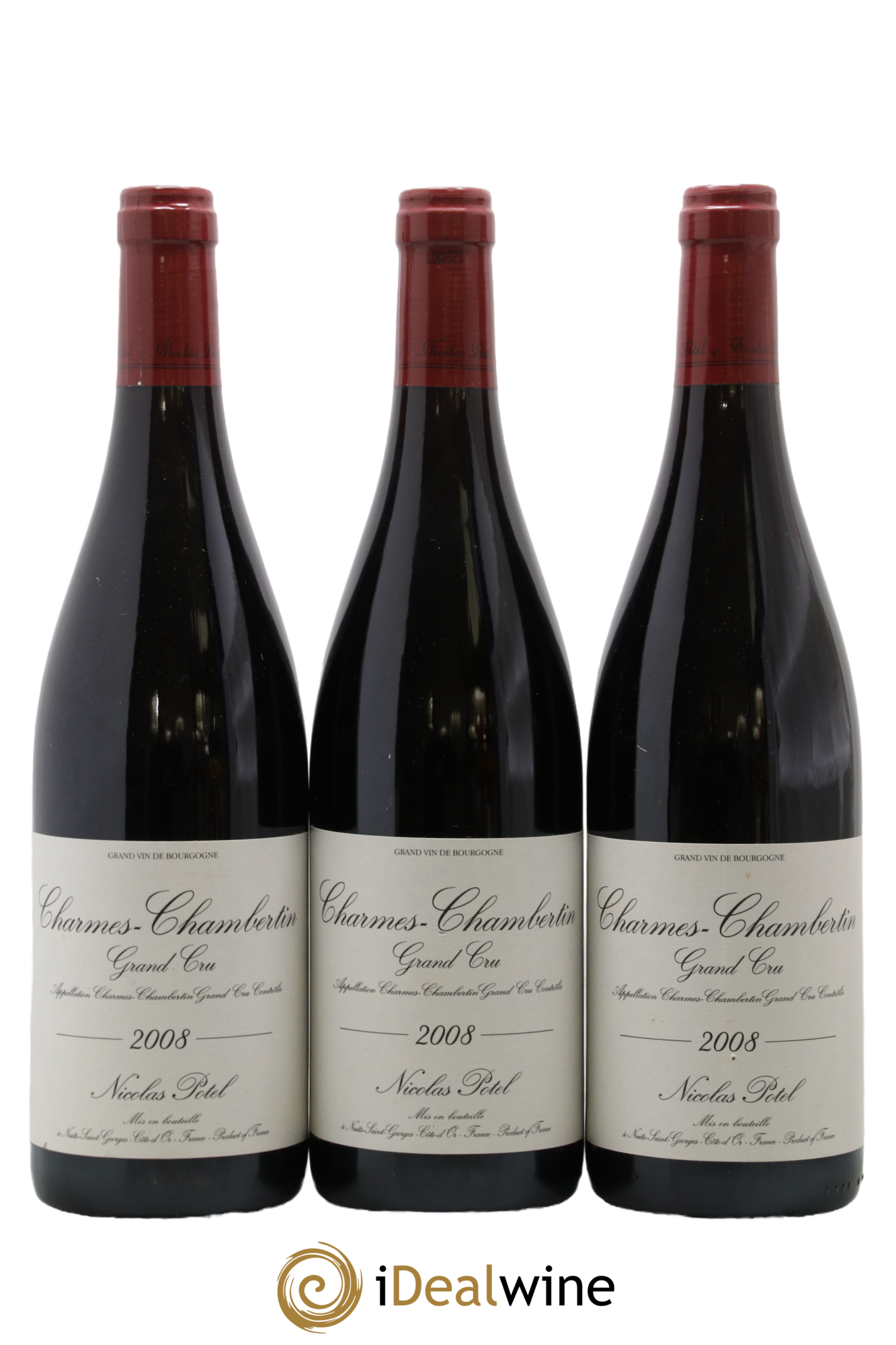 Charmes-Chambertin Grand Cru Nicolas Potel 2008 - Lot de 3 bouteilles - 0