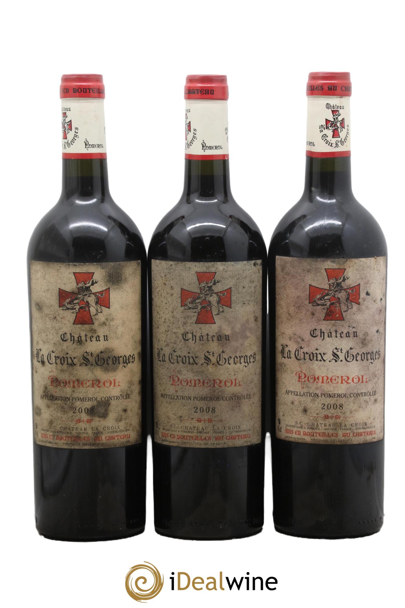 Château la Croix Saint-Georges 2008 - Lot of 3 bottles - 0