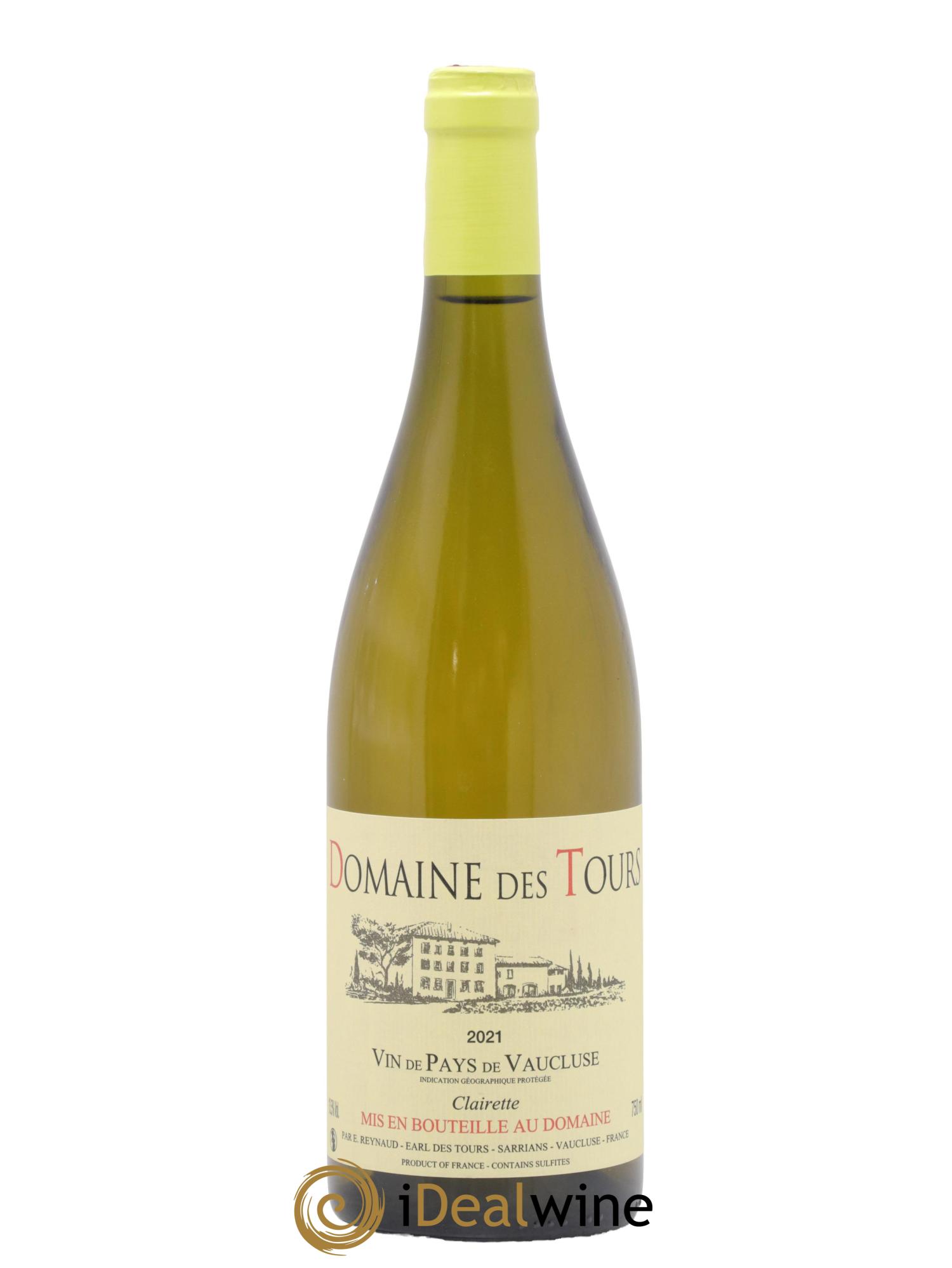 Vaucluse (Vin de Pays de Vaucluse) Domaine des Tours Clairette Emmanuel Reynaud 2021 - Lot de 1 bouteille - 0