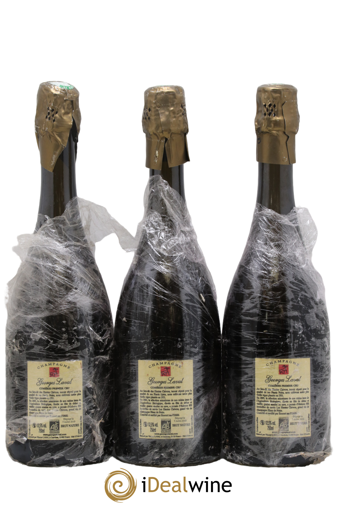 Les Hautes Chèvres 1er Cru Brut Nature Georges Laval 2005 - Posten von 3 Flaschen - 1