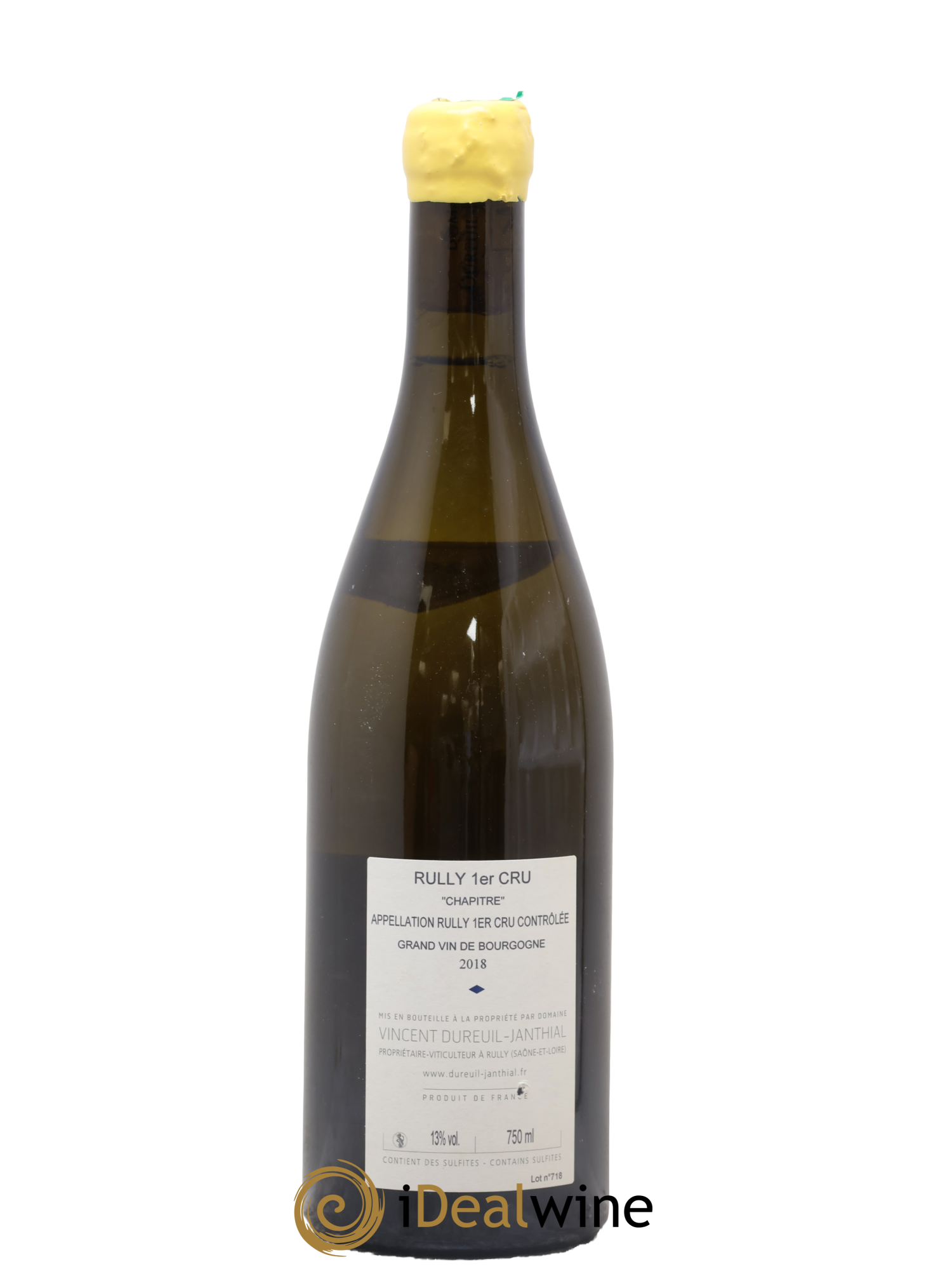 Rully 1er Cru Chapitre Vincent Dureuil-Janthial 2018 - Lot de 1 bouteille - 1