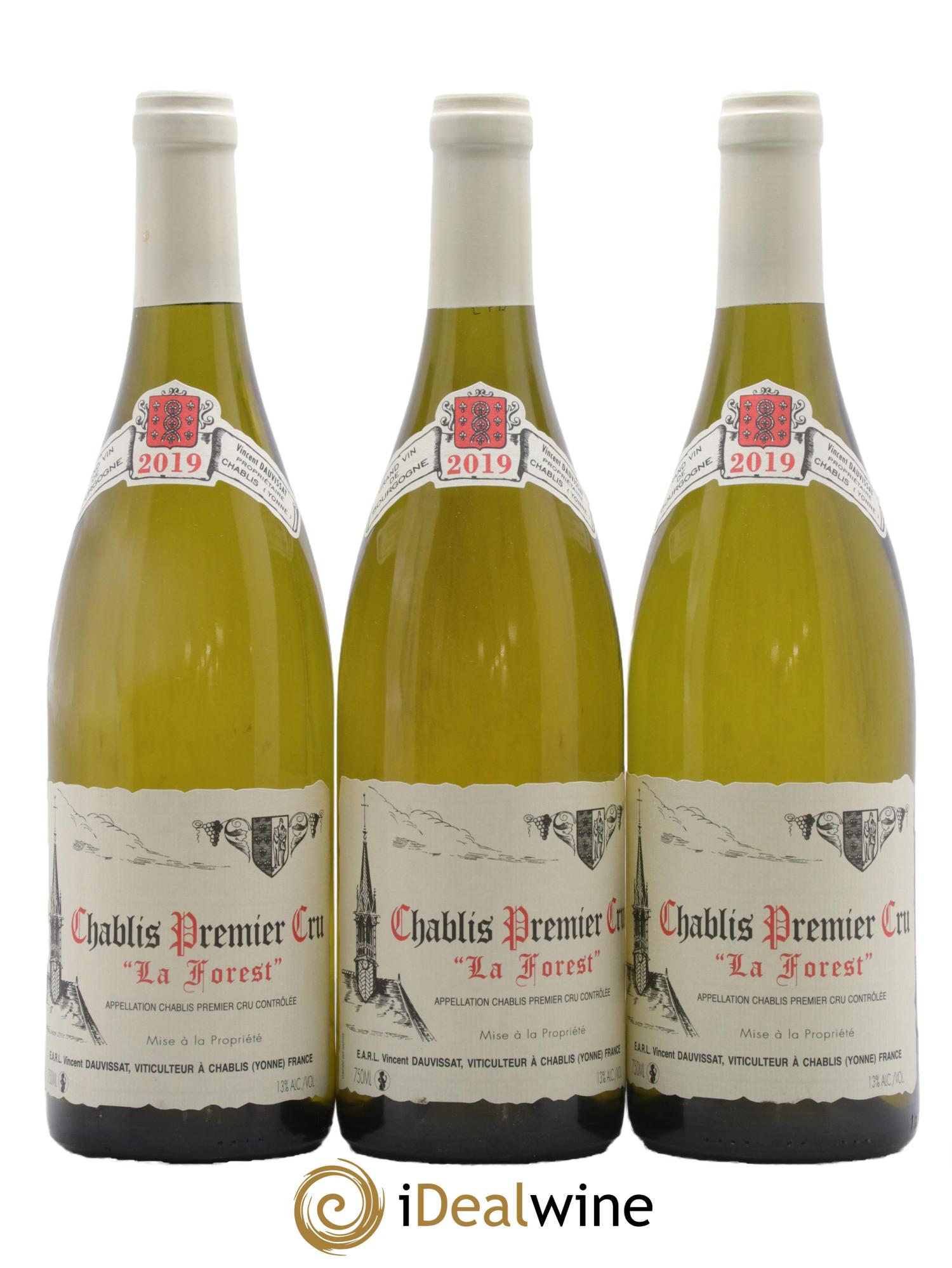 Chablis 1er Cru La Forest Vincent Dauvissat (Domaine) 2019 - Lotto di 3 bottiglie - 0