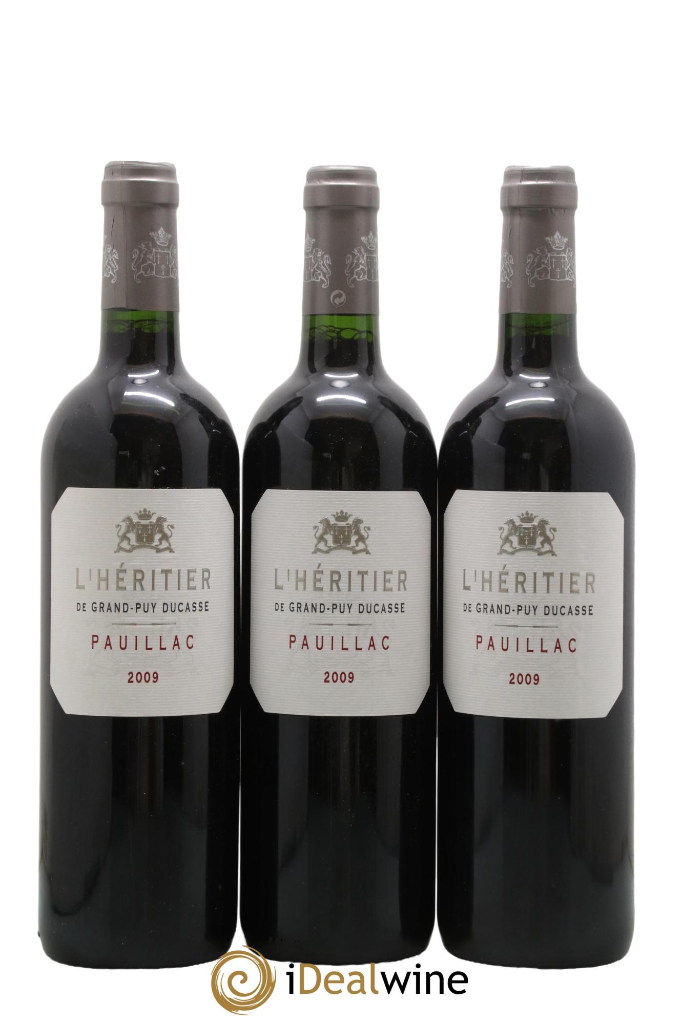 Pauillac Héritiers de Grand Puy Ducasse Château Grand-Puy Ducasse 2009 - Lot de 3 bouteilles - 0