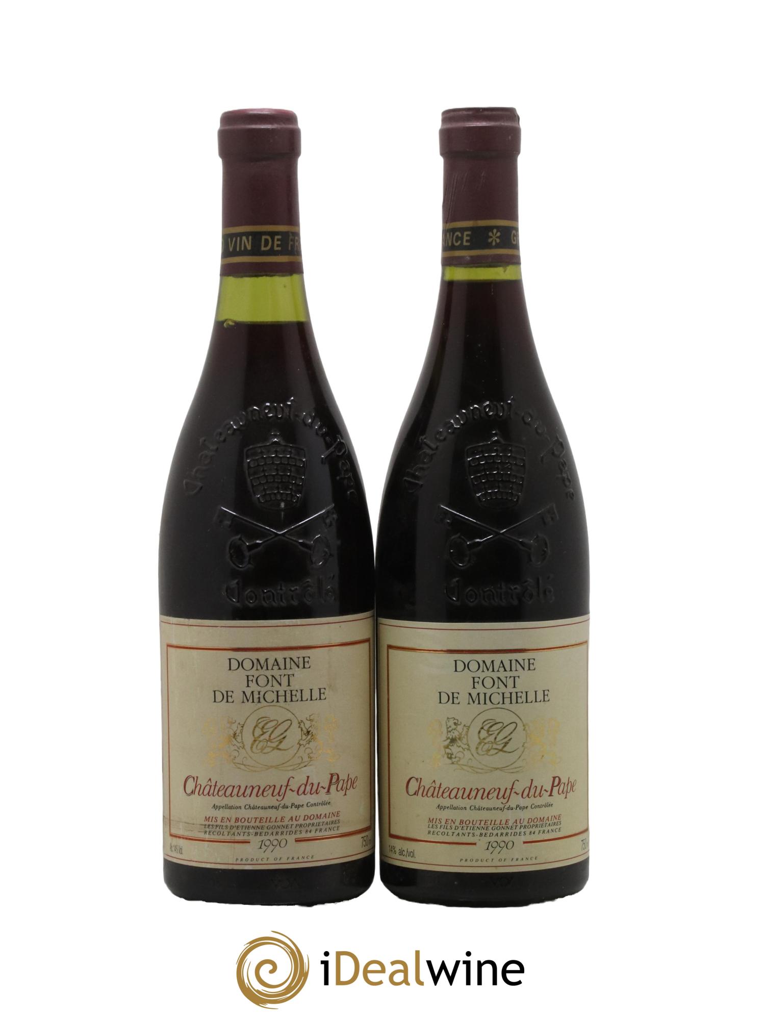 Châteauneuf-du-Pape Domaine Font de Michelle Famille Gonnet 1990 - Lot de 2 bouteilles - 0