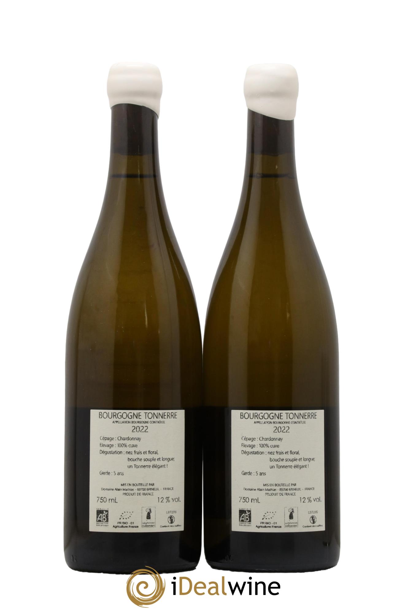 Bourgogne Tonnerre Domaine Alain Mathias 2022 - Posten von 2 Flaschen - 1