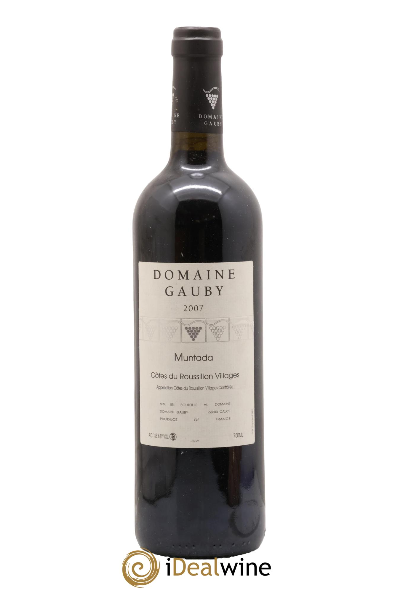 Côtes Catalanes (anciennement Côtes du Roussillon Villages) La Muntada Gauby (Domaine) 2007 - Posten von 1 Flasche - 0