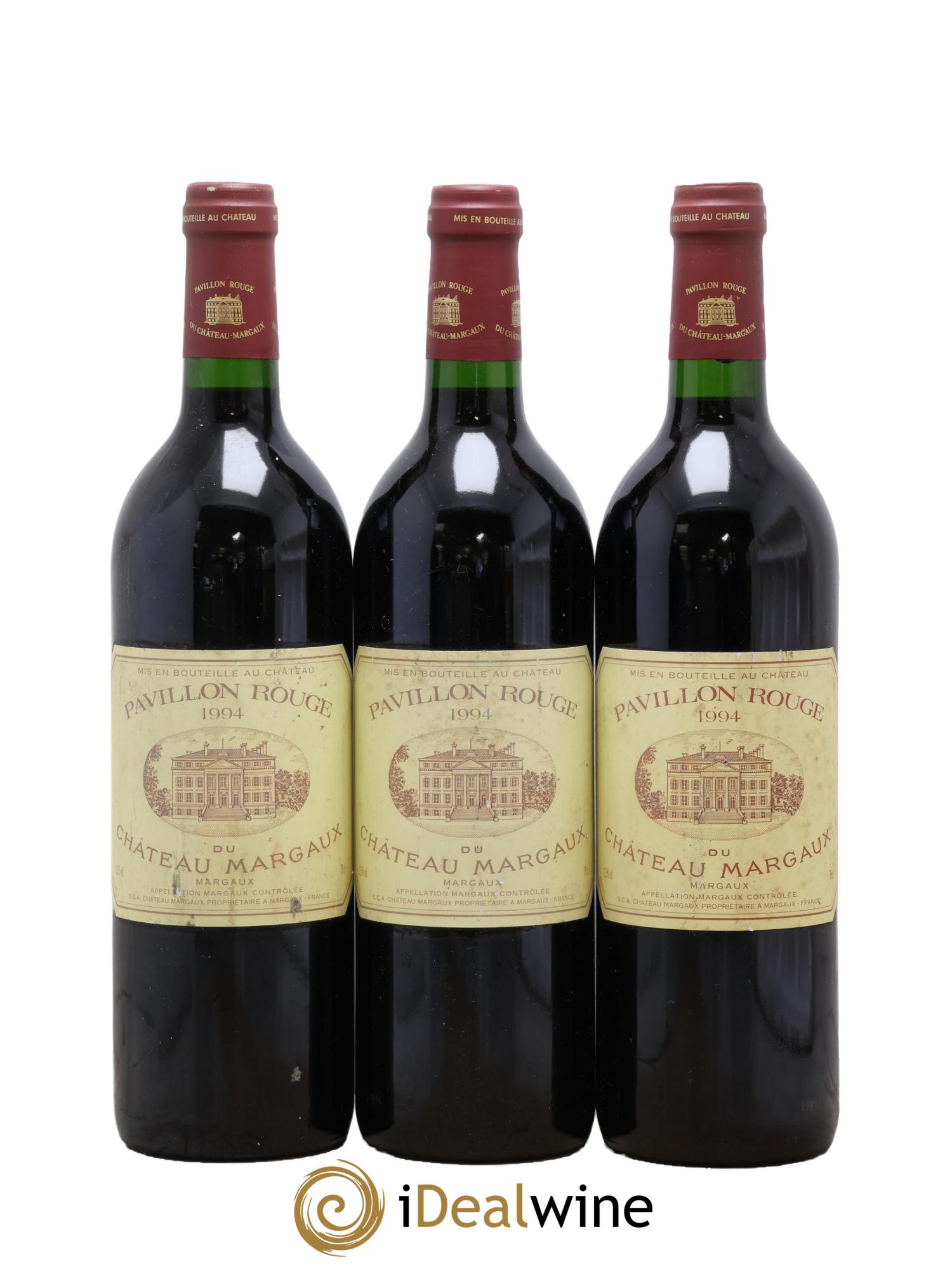 Pavillon Rouge du Château Margaux Second Vin 1994 - Lotto di 3 bottiglie - 0