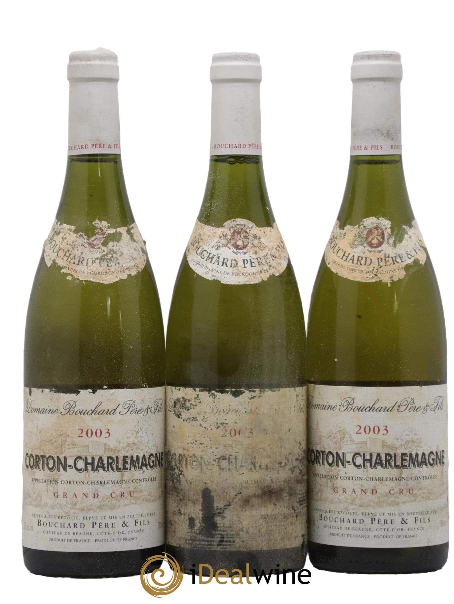 Corton-Charlemagne Grand Cru Bouchard Père & Fils 2003 - Lot de 3 bouteilles - 0