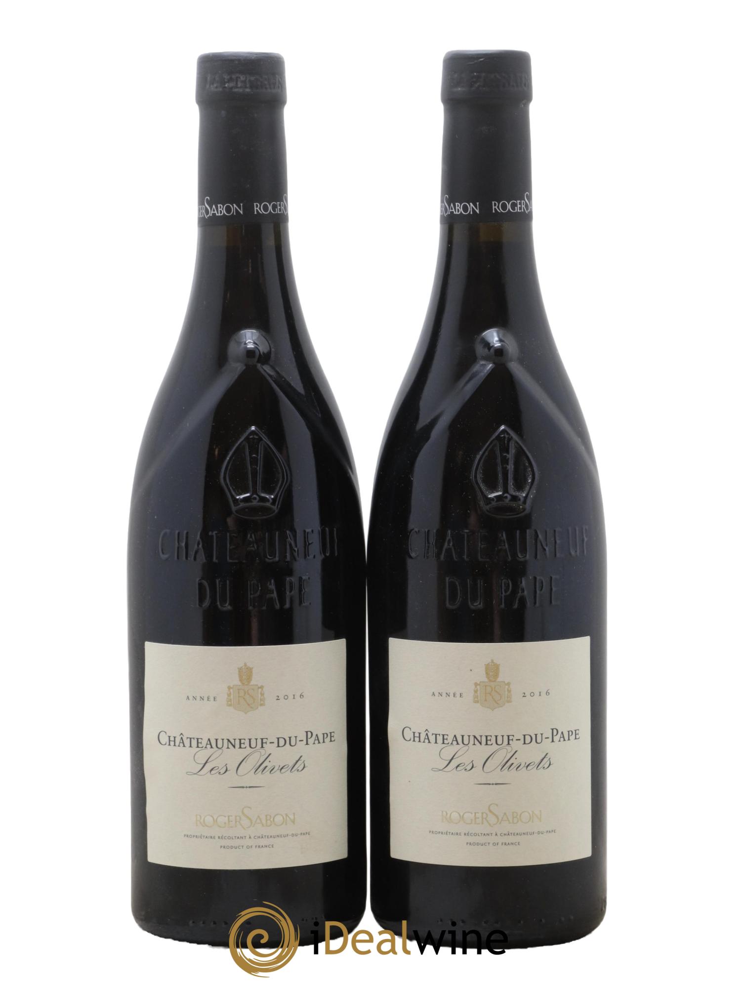 Châteauneuf-du-Pape Les Olivets Domaine Roger Sabon 2016 - Lot de 2 bouteilles - 0