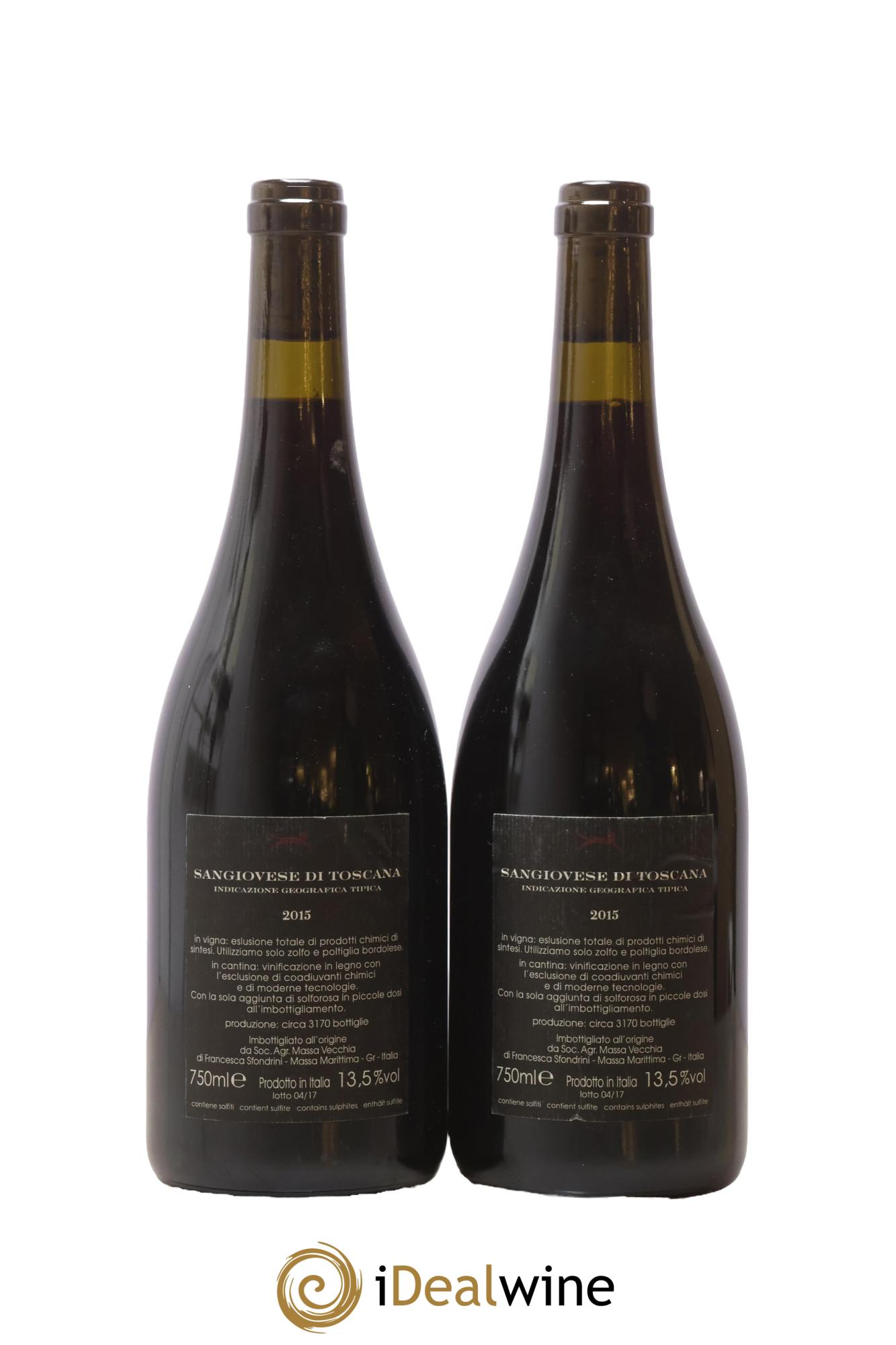 Sangiovese di Toscana IGT Massa Vecchia  2015 - Lot de 2 bouteilles - 1
