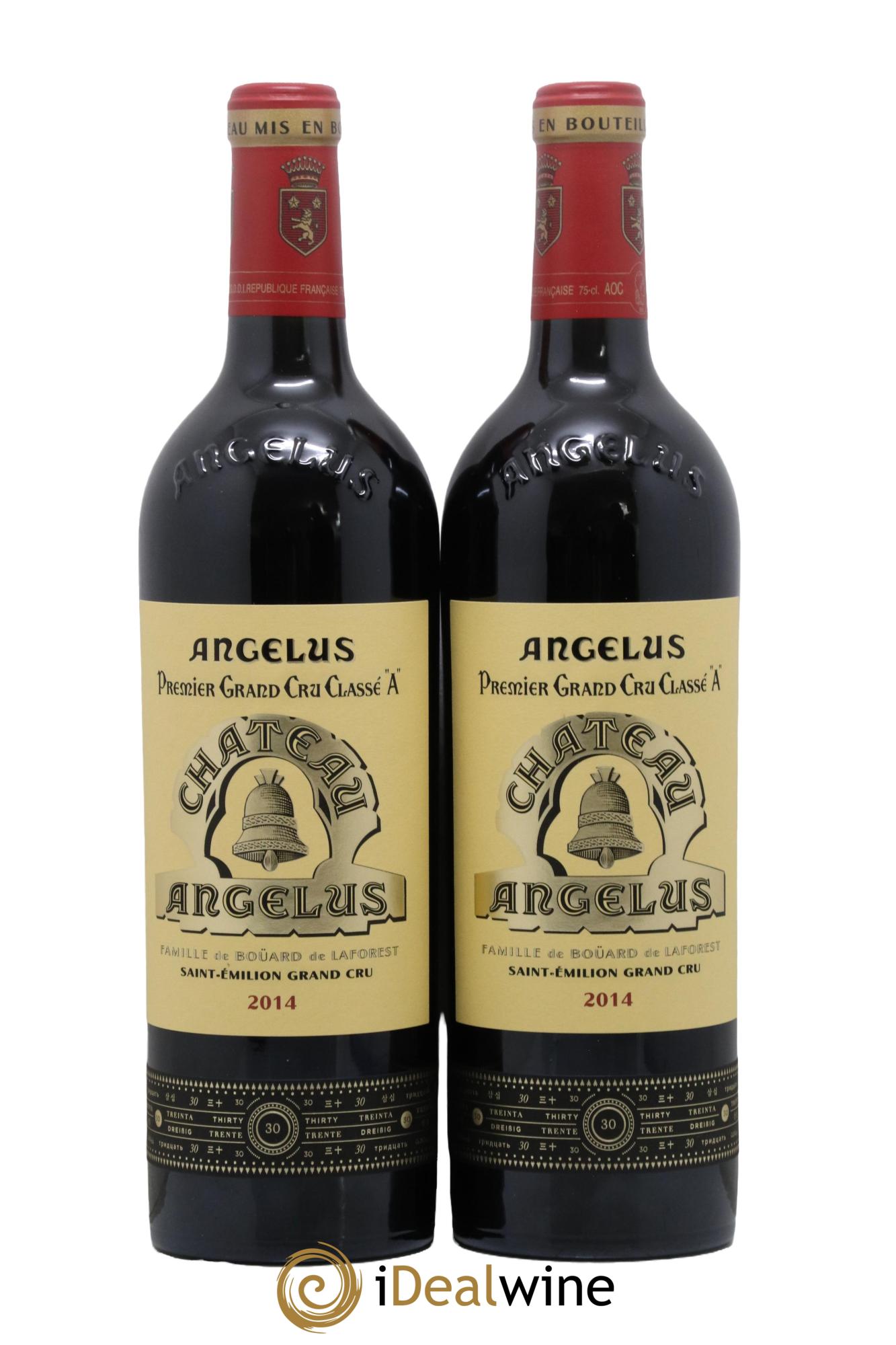Château Angélus 1er Grand Cru Classé A 2014 - Lotto di 2 bottiglie - 0