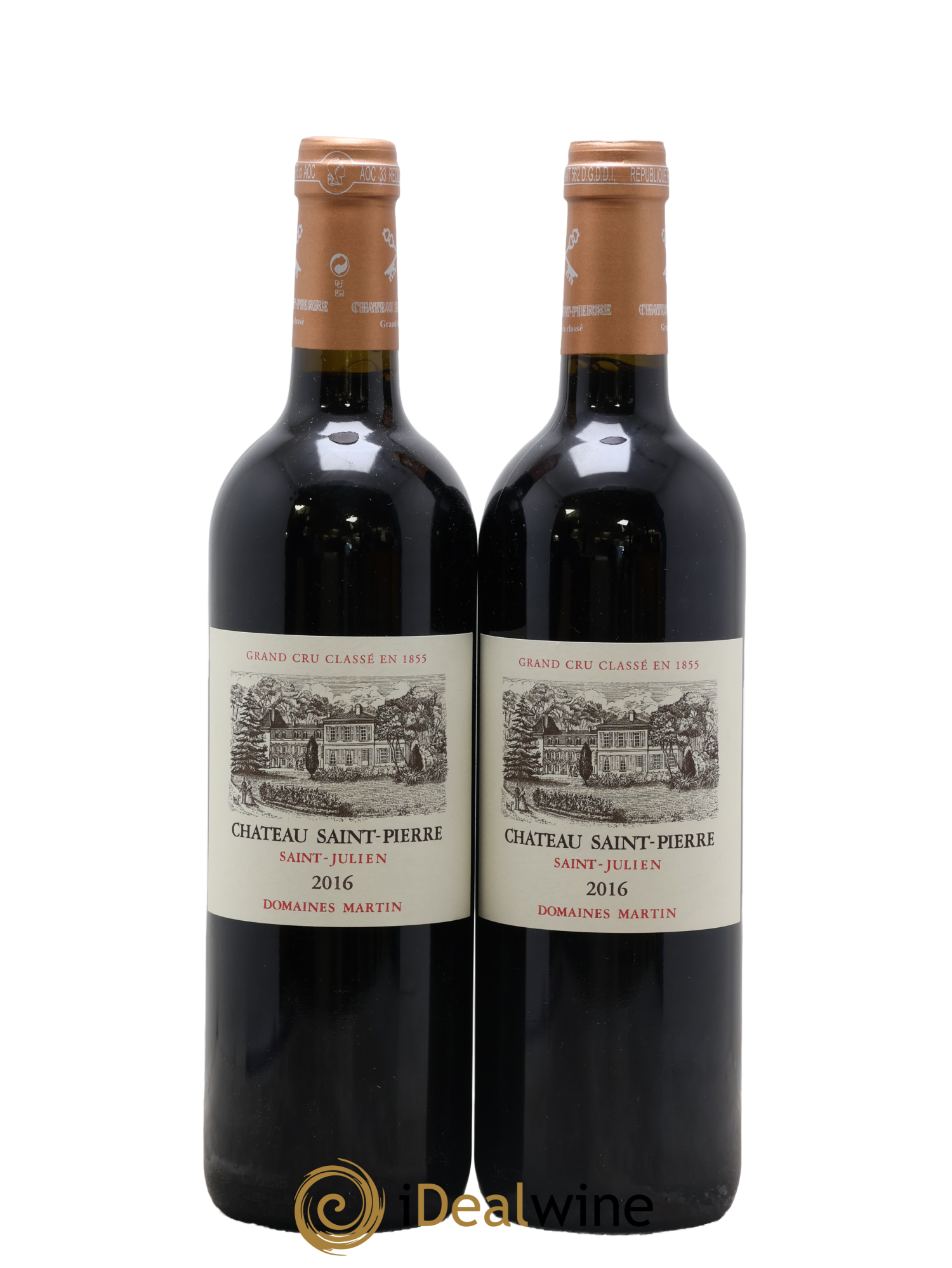 Château Saint-Pierre 4ème Grand Cru Classé 2016 - Lot de 2 bouteilles - 0