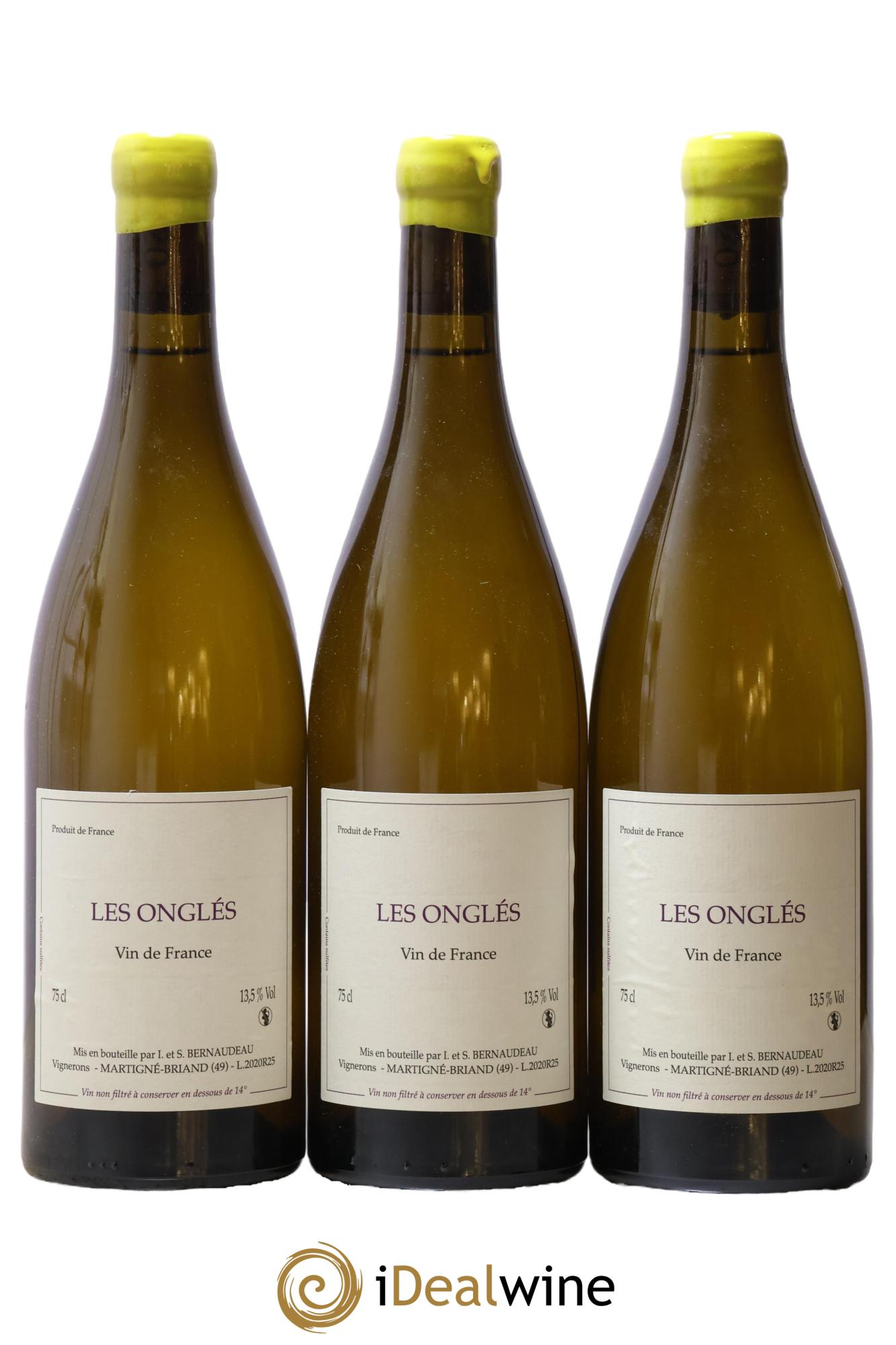 Vin de France Les Onglés Stéphane Bernaudeau 2020 - Posten von 3 Flaschen - 0