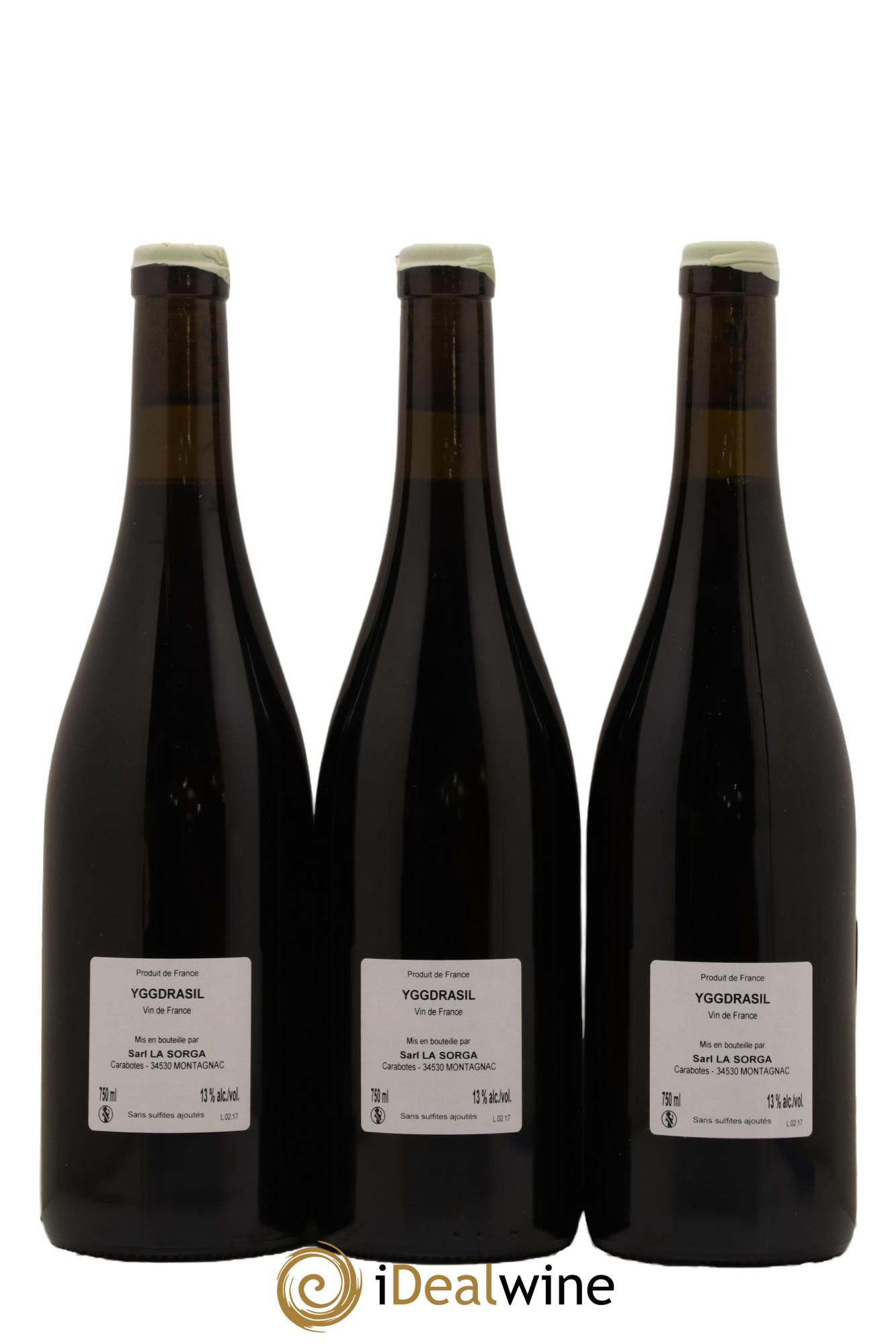 Vin de France YGGDRASIL La Sorga Anthony Tortul 2017 - Lot de 3 bouteilles - 1