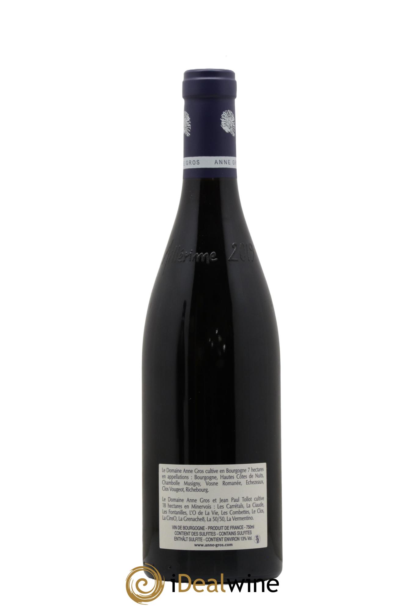 Clos de Vougeot Grand Cru Le Grand Maupertui Anne Gros 2019 - Lot de 1 bouteille - 1
