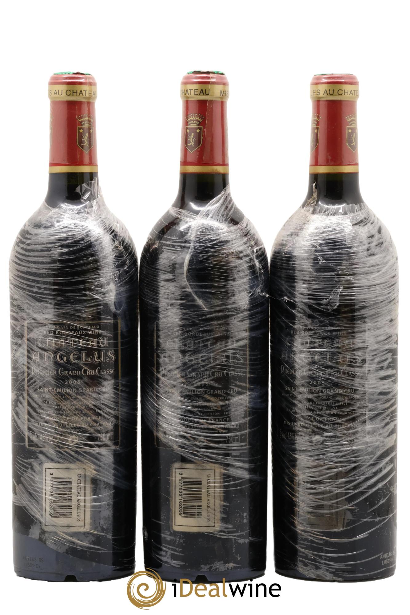 Château Angélus 1er Grand Cru Classé A 2005 - Posten von 3 Flaschen - 1