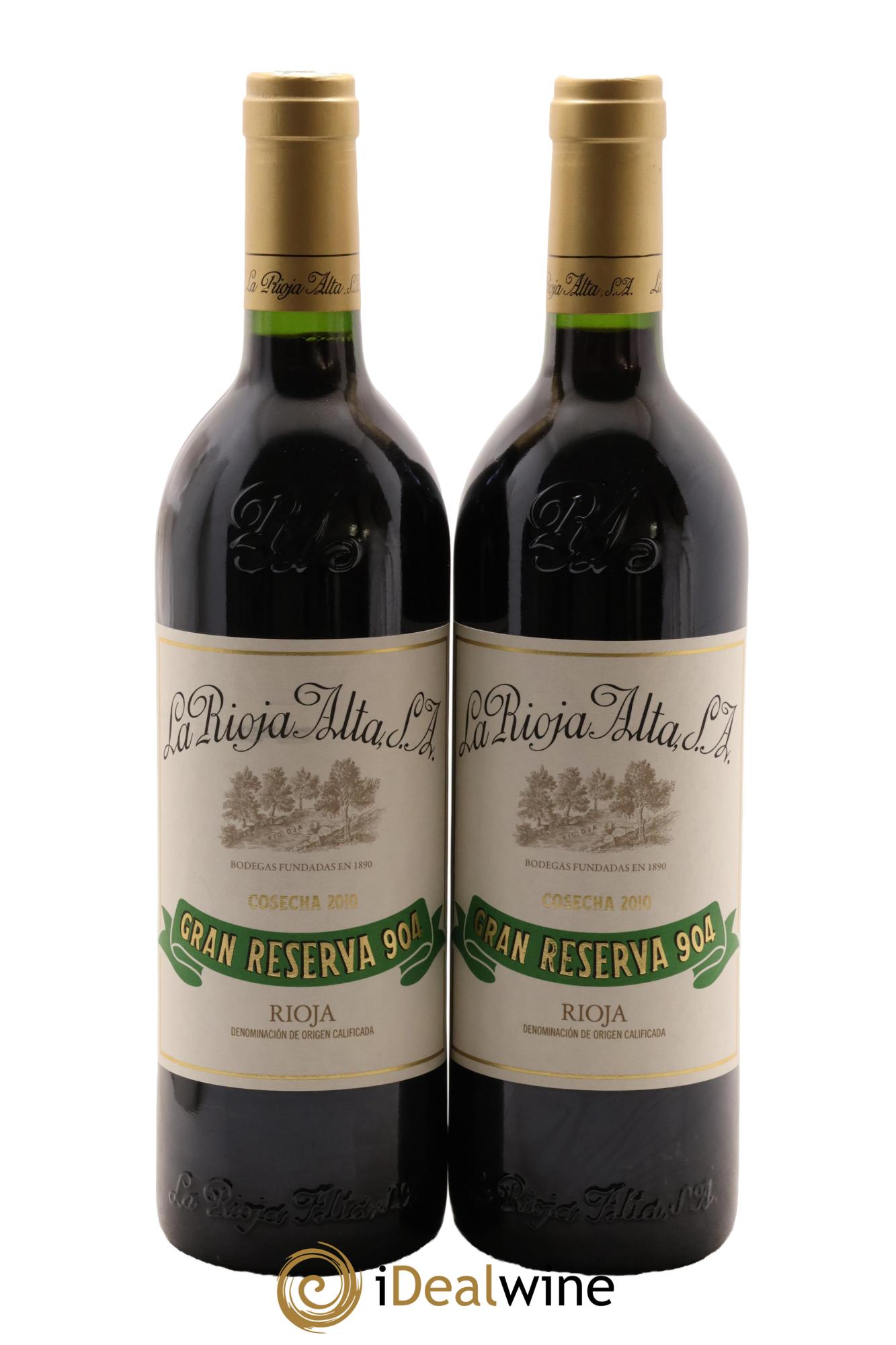 Rioja DOCa Gran Reserva 904 La Rioja Alta 2010 - Lotto di 2 bottiglie - 0