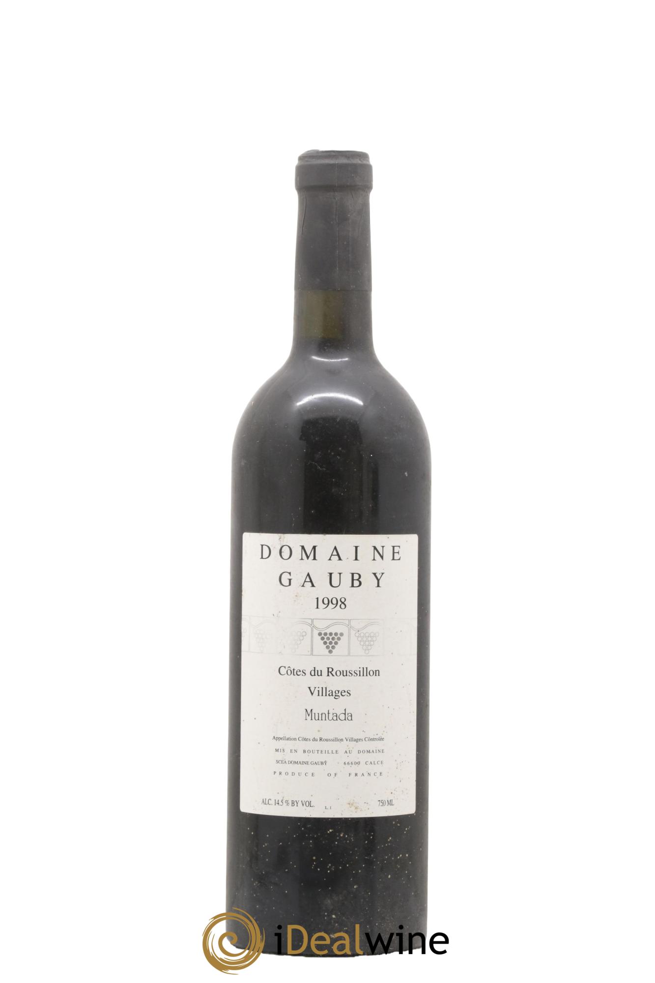 Côtes Catalanes (anciennement Côtes du Roussillon Villages) La Muntada Gauby (Domaine)  1998 - Lot de 1 bouteille - 0