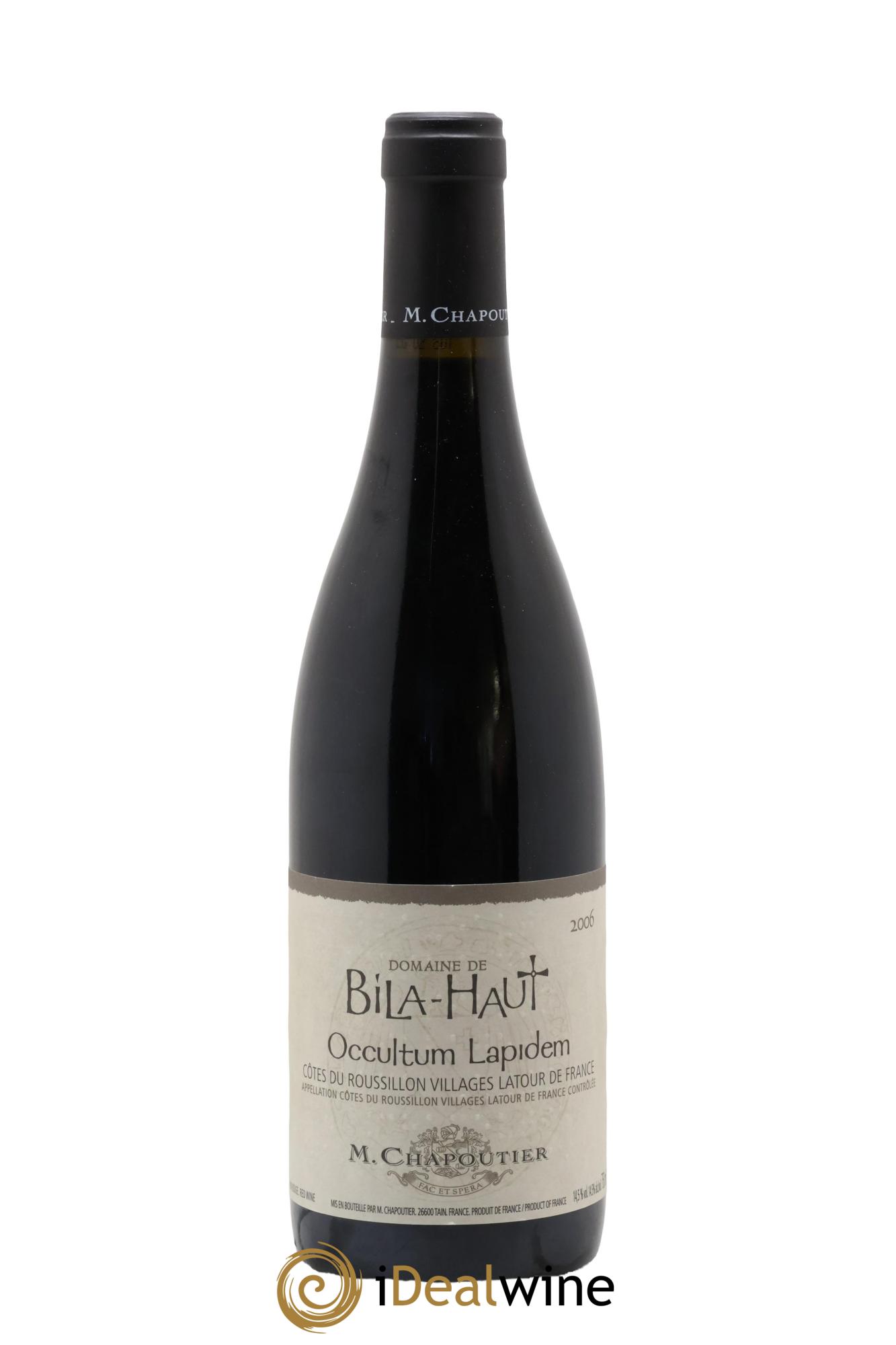 Côtes du Roussillon Villages Latour de France Bila-Haut (Domaine) Occultum Lapidem Chapoutier 2006 - Posten von 1 Flasche - 0