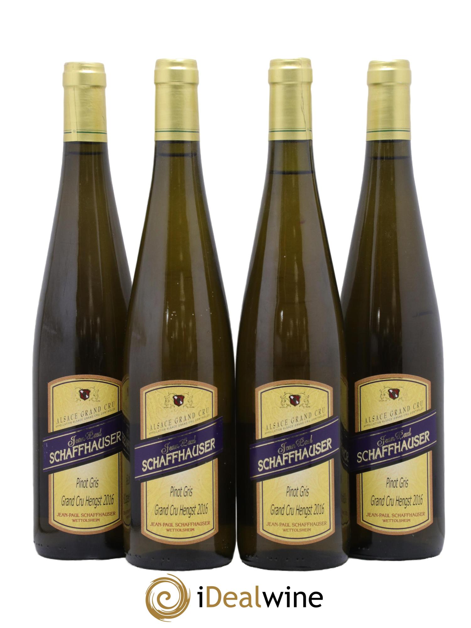 Alsace Pinot Gris Grand Cru Hengst Jean Paul Schaffhauser 2016 - Lot de 4 bouteilles - 0