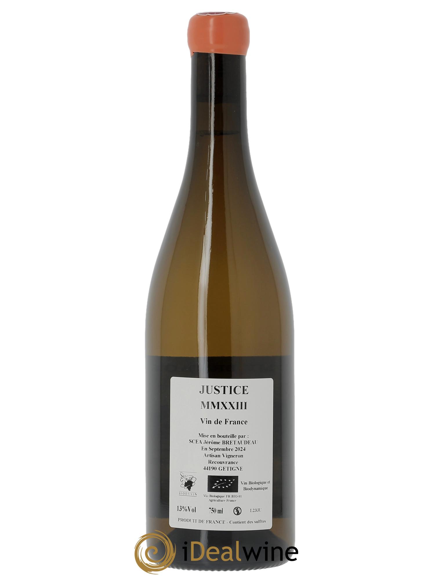 Vin de France La Justice Jérôme Bretaudeau - Domaine de Bellevue 2023 - Lotto di 1 bottiglia - 1