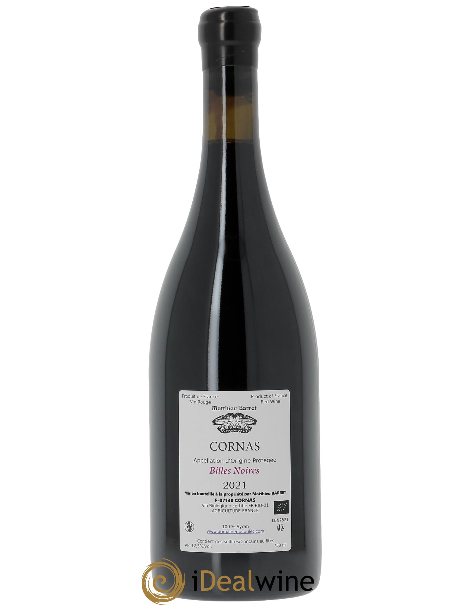 Cornas Billes Noires Réserve Coulet (Domaine du) - Matthieu Barret 2021 - Lot de 1 bouteille - 1