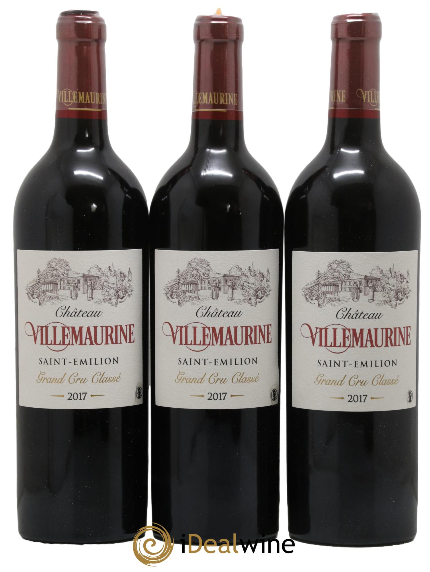 Château Villemaurine Grand Cru Classé 2017 - Lot de 3 bouteilles - 0