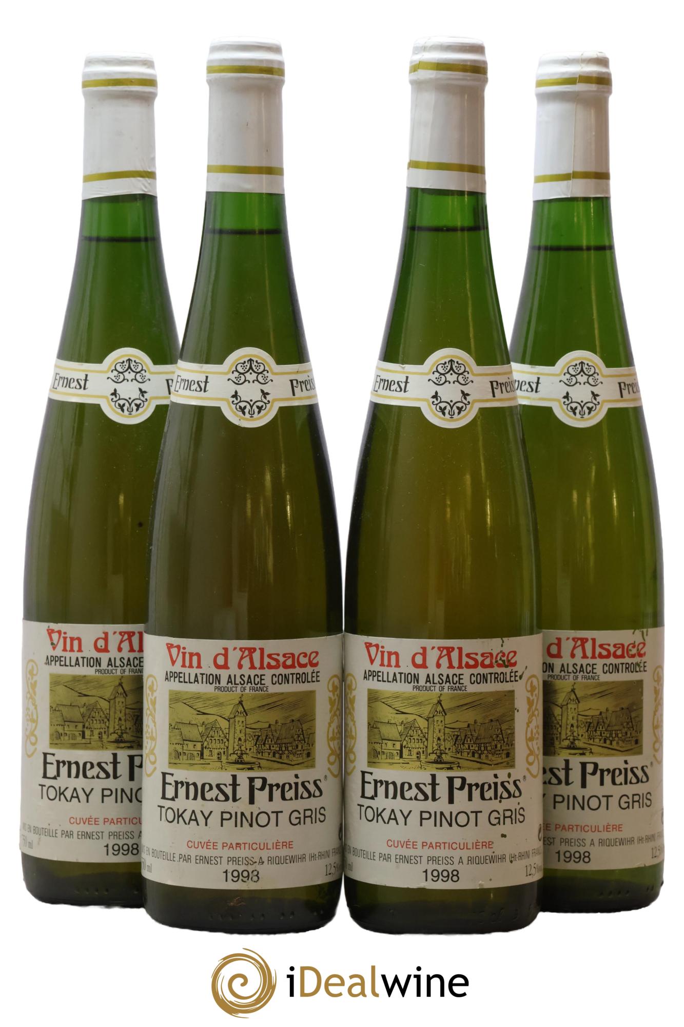 Alsace Pinot Gris Cuvée Particulière Ernest Preiss 1998 - Posten von 4 Flaschen - 0