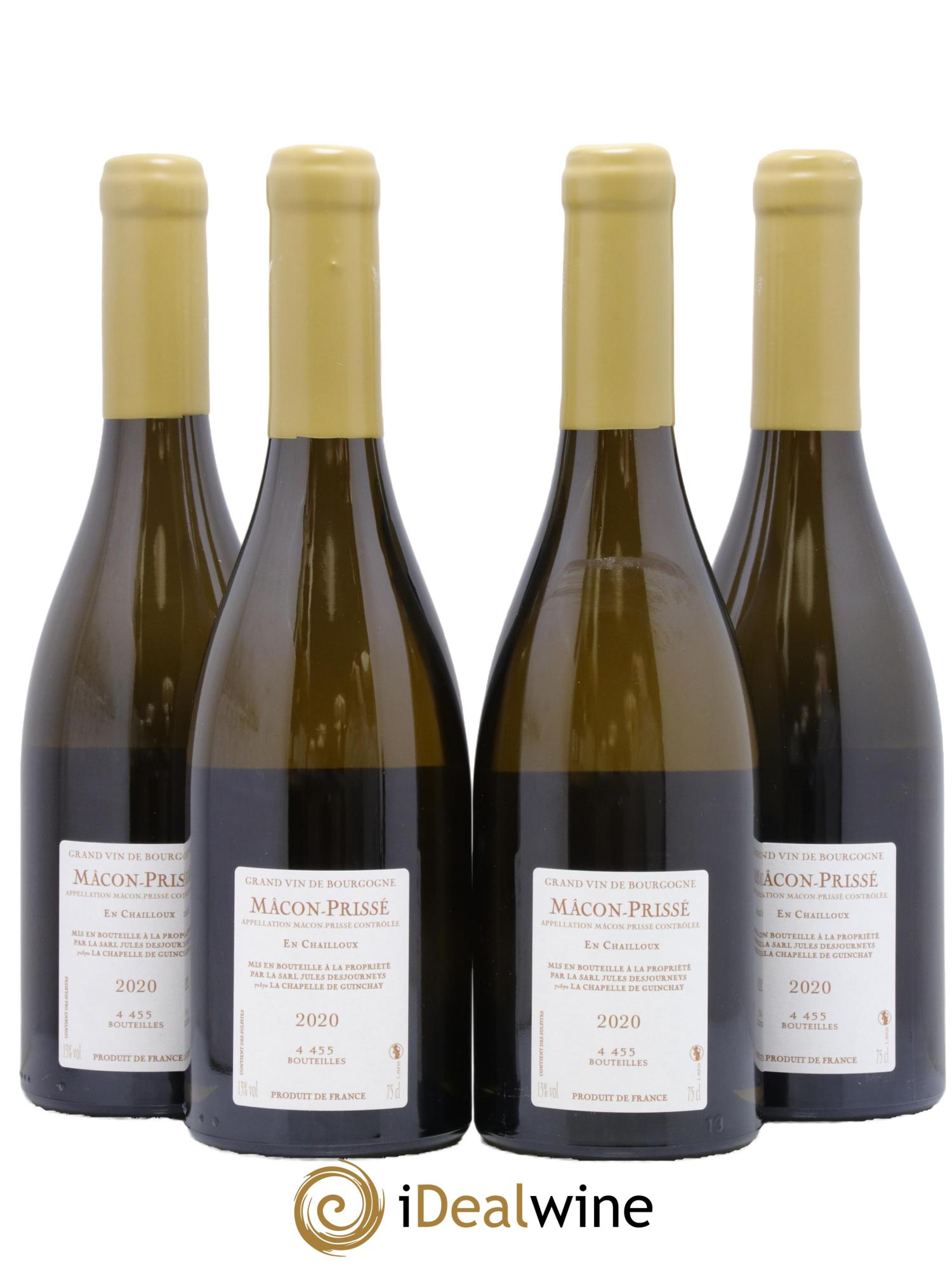 Mâcon-Prissé En Chailloux Jules Desjourneys 2020 - Lotto di 4 bottiglie - 1