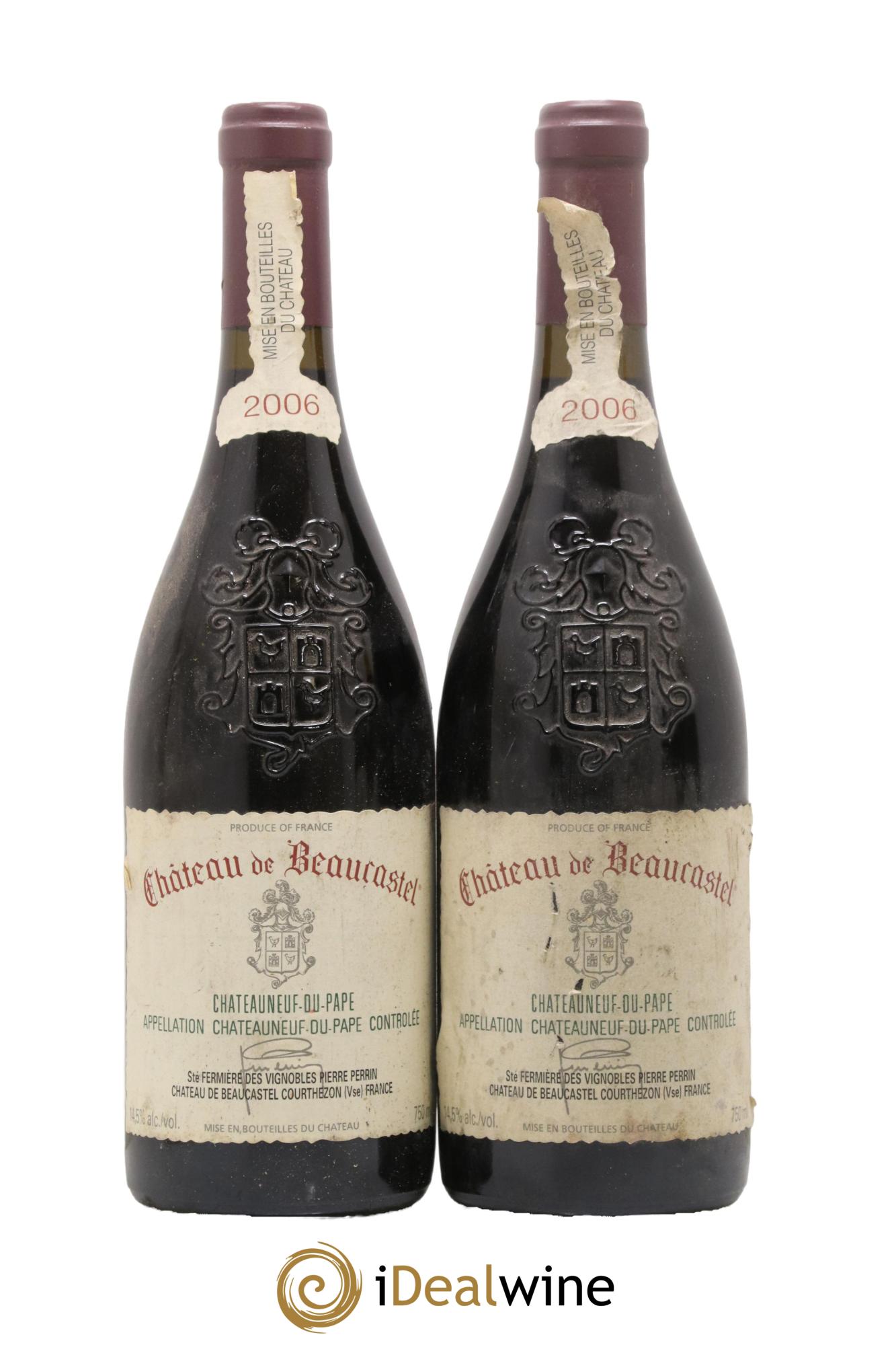 Châteauneuf-du-Pape Château de Beaucastel Famille Perrin 2006 - Lot de 2 bouteilles - 0